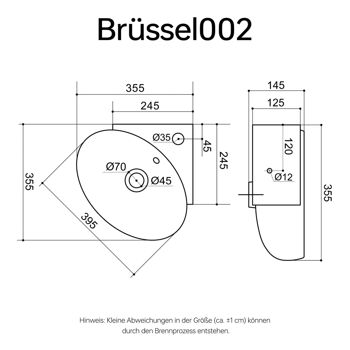 Lavabo Glasvilla Brüssel002 Diseño compacto y elegancia funcional