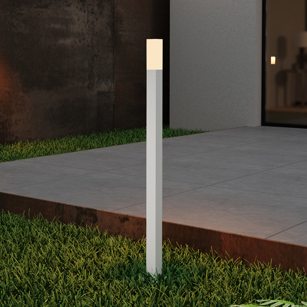 éclairage extérieur glasvilla IP65 éclairage de chemin extérieur | Borne lumineuse pour jardin, lampadaire 3000K, lampe de jardin | Lampadaire d'extérieur 3W Deus Lumina