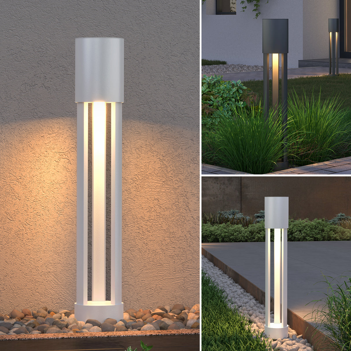 Luminaire extérieur glasvilla ⌀120xH700mm IP65 éclairage de chemin extérieur | Borne lumineuse pour jardin, lampadaire 3000K, lampe de jardin | Lampadaire d'extérieur 10W NeoForge