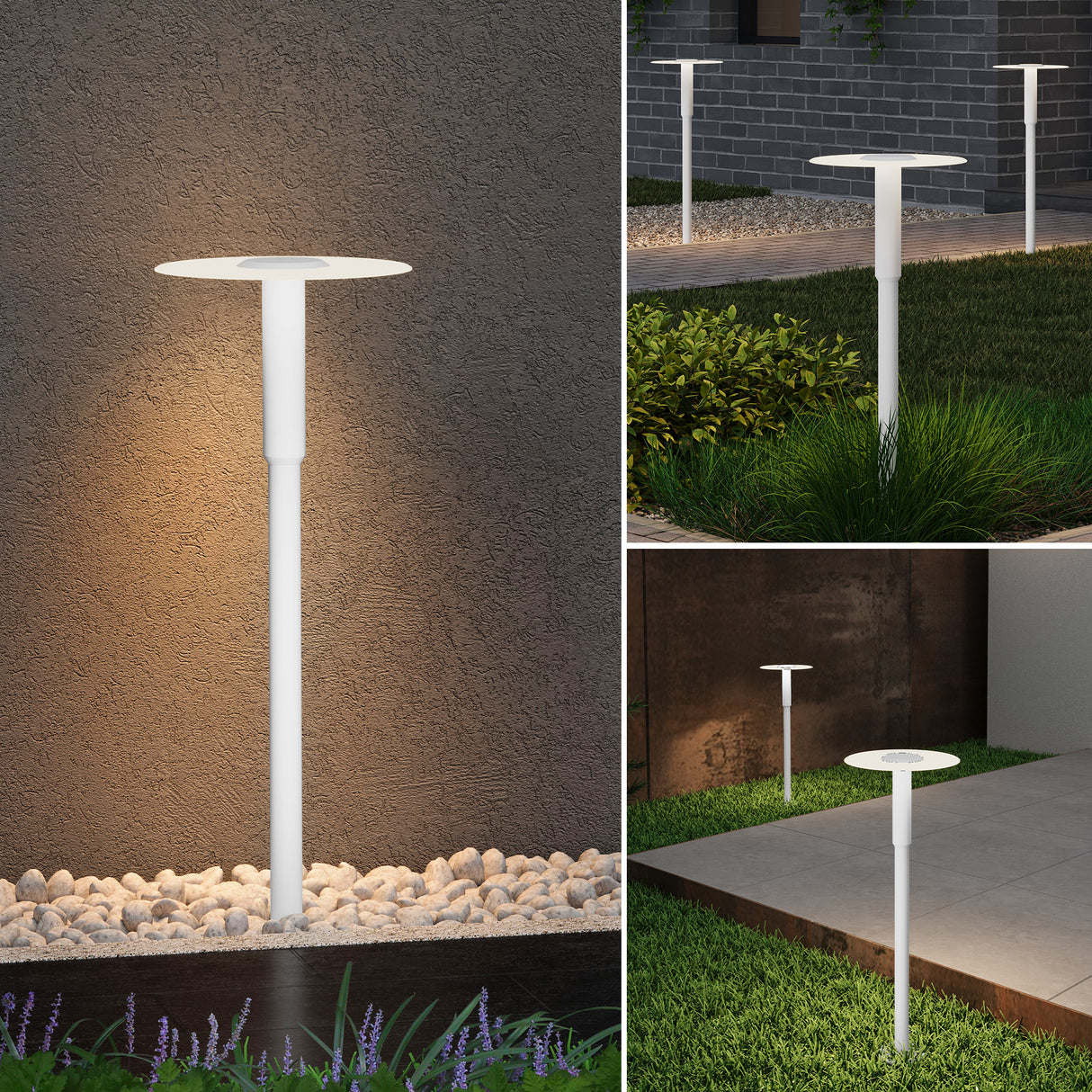 Luminaire extérieur glasvilla ⌀300xH804mm IP65 éclairage de chemin extérieur | Borne lumineuse pour jardin, lampadaire 3000K, lampe de jardin | Lampadaire d'extérieur 6W StellaeLights