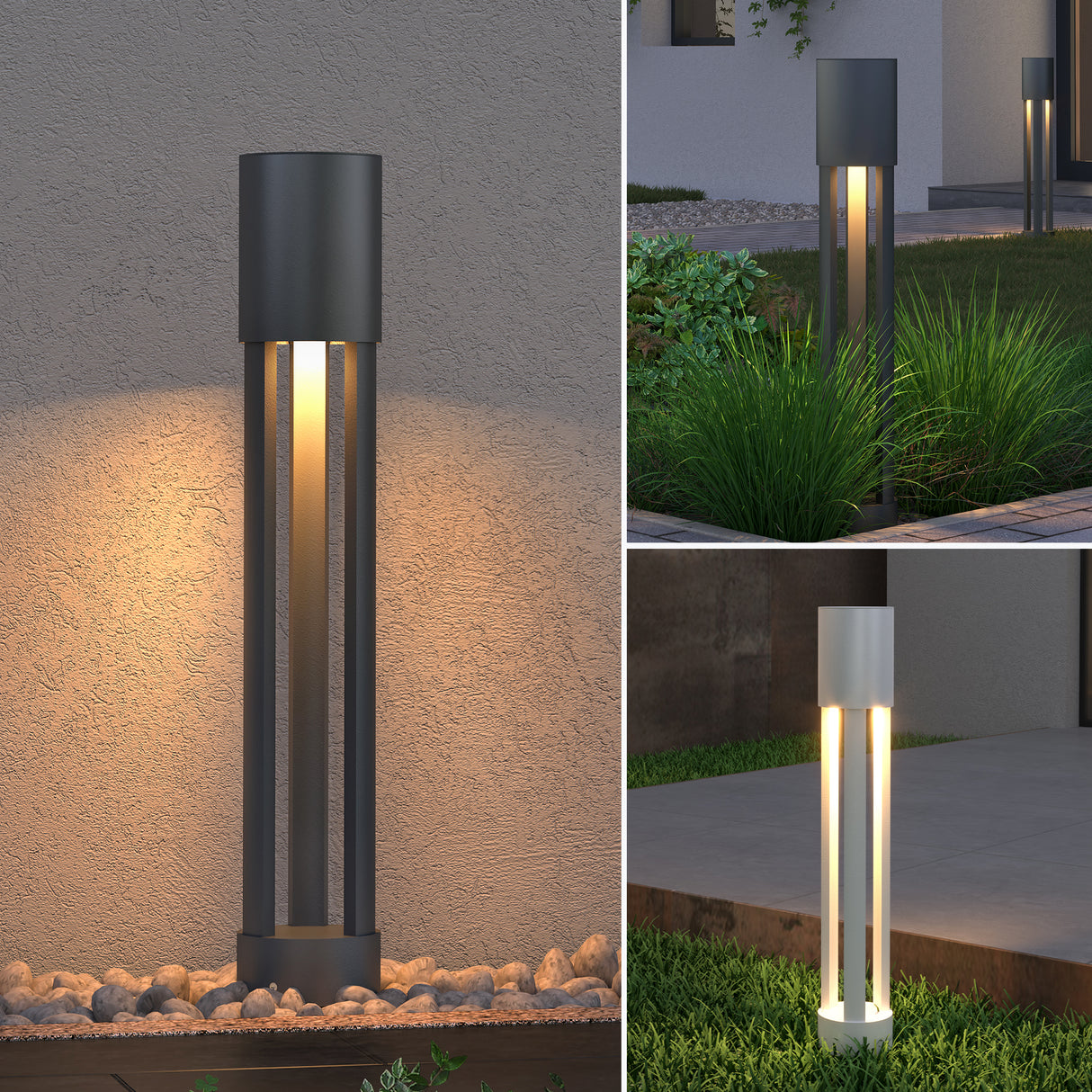 Luminaire extérieur glasvilla ⌀120xH700mm IP65 éclairage de chemin extérieur | Borne lumineuse pour jardin, lampadaire 3000K, lampe de jardin | Lampadaire d'extérieur 10W NeoForge