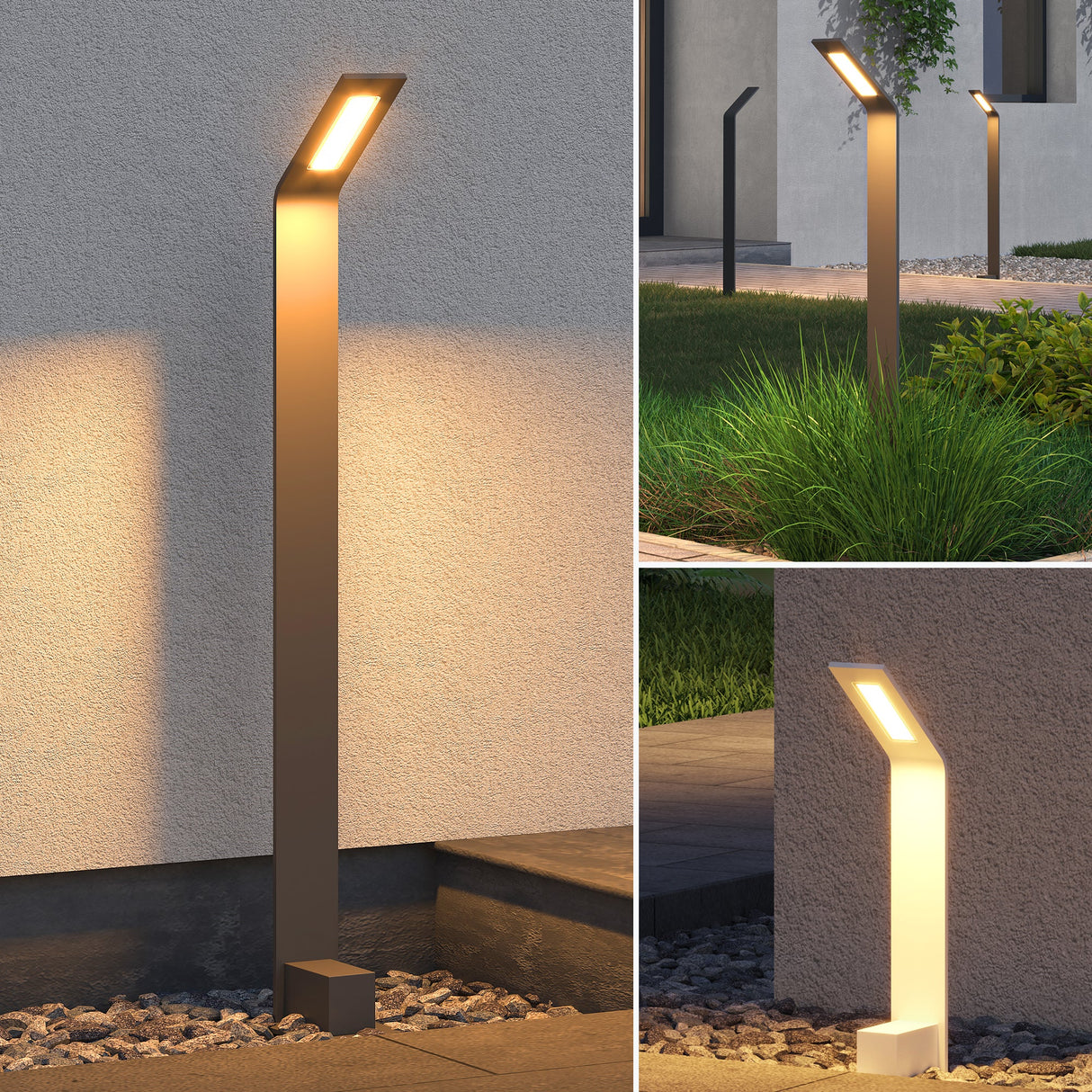éclairage extérieur glasvilla IP65 éclairage de chemin extérieur | Borne lumineuse pour jardin, lampadaire 3000K, lampe de jardin | Lampe d'extérieur lampadaire 6W Scout
