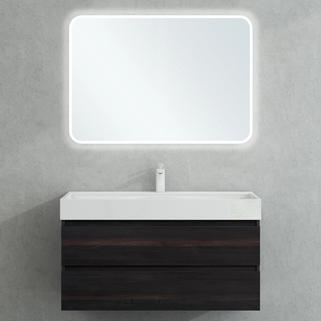 glasvilla Mobile Bagno Sospeso con 2 Cassetti Include Lavabo Mobile da Bagno con Lavabo Verona