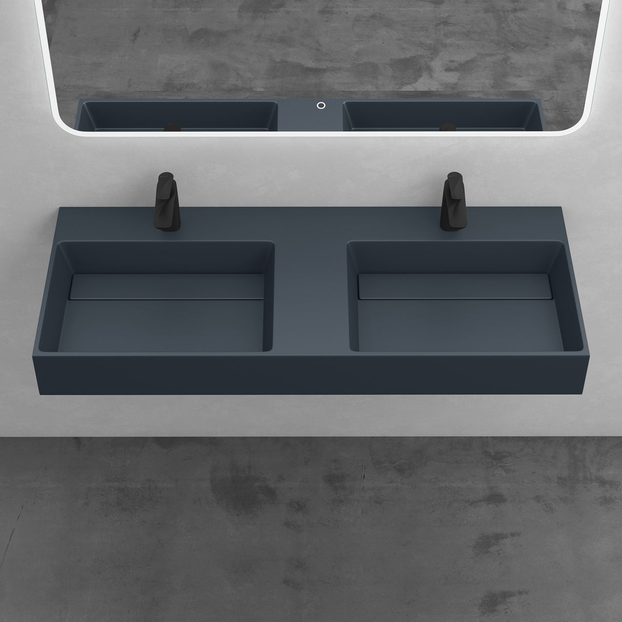 glasvilla Waschbecken Aufsatzwaschbecken Hängewaschbecken aus Mineralguss Col12