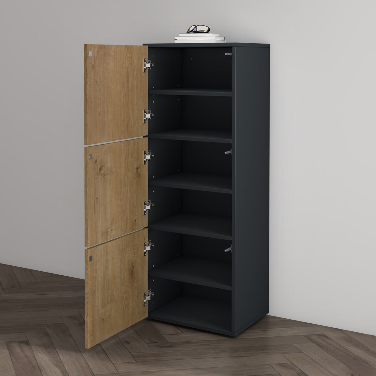 glasvilla zapatero cómoda de zapatos con 3 armarios BTH: 45x36x120 cm estante para zapatos muebles zapatero02