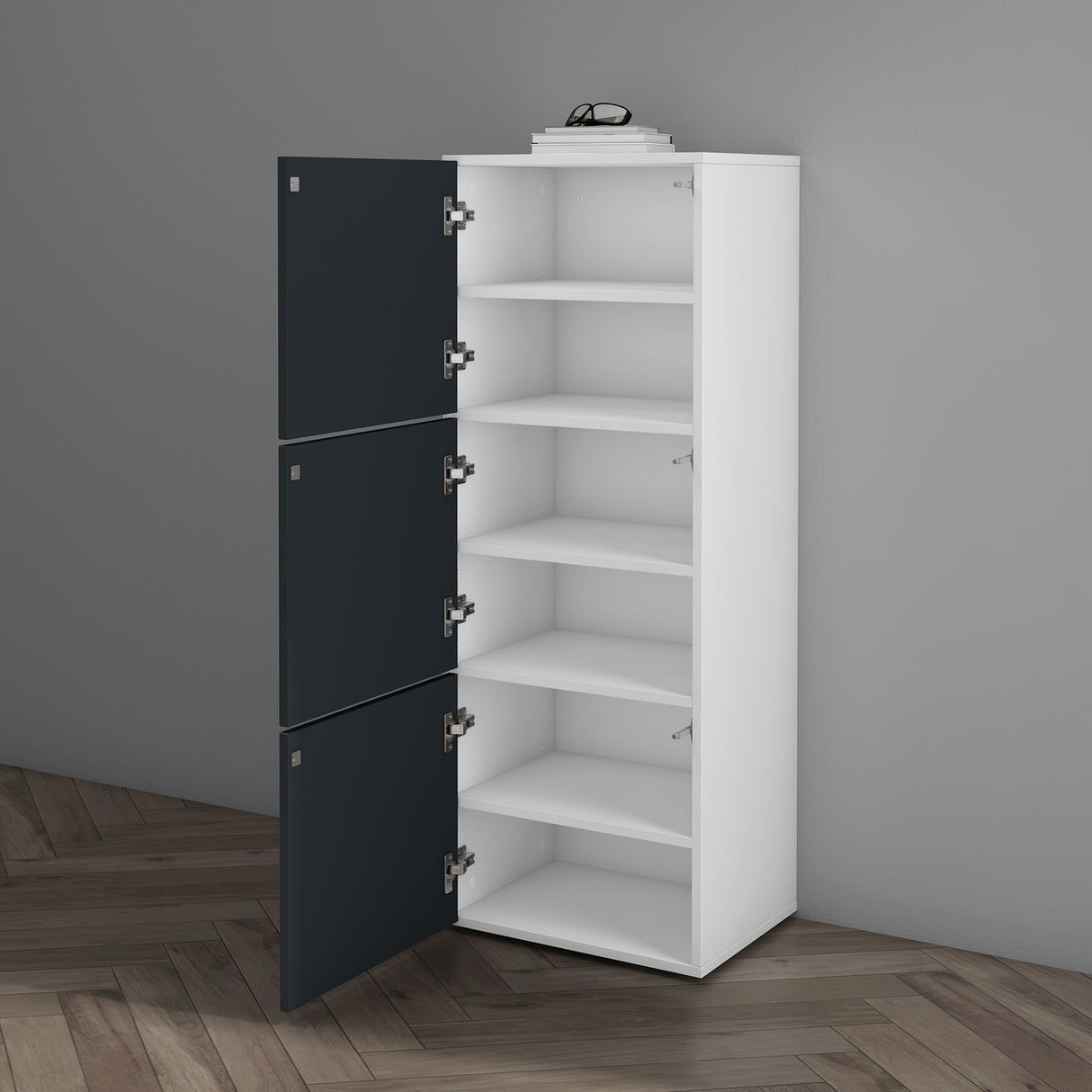 glasvilla zapatero cómoda de zapatos con 3 armarios BTH: 45x36x120 cm estante para zapatos muebles zapatero02