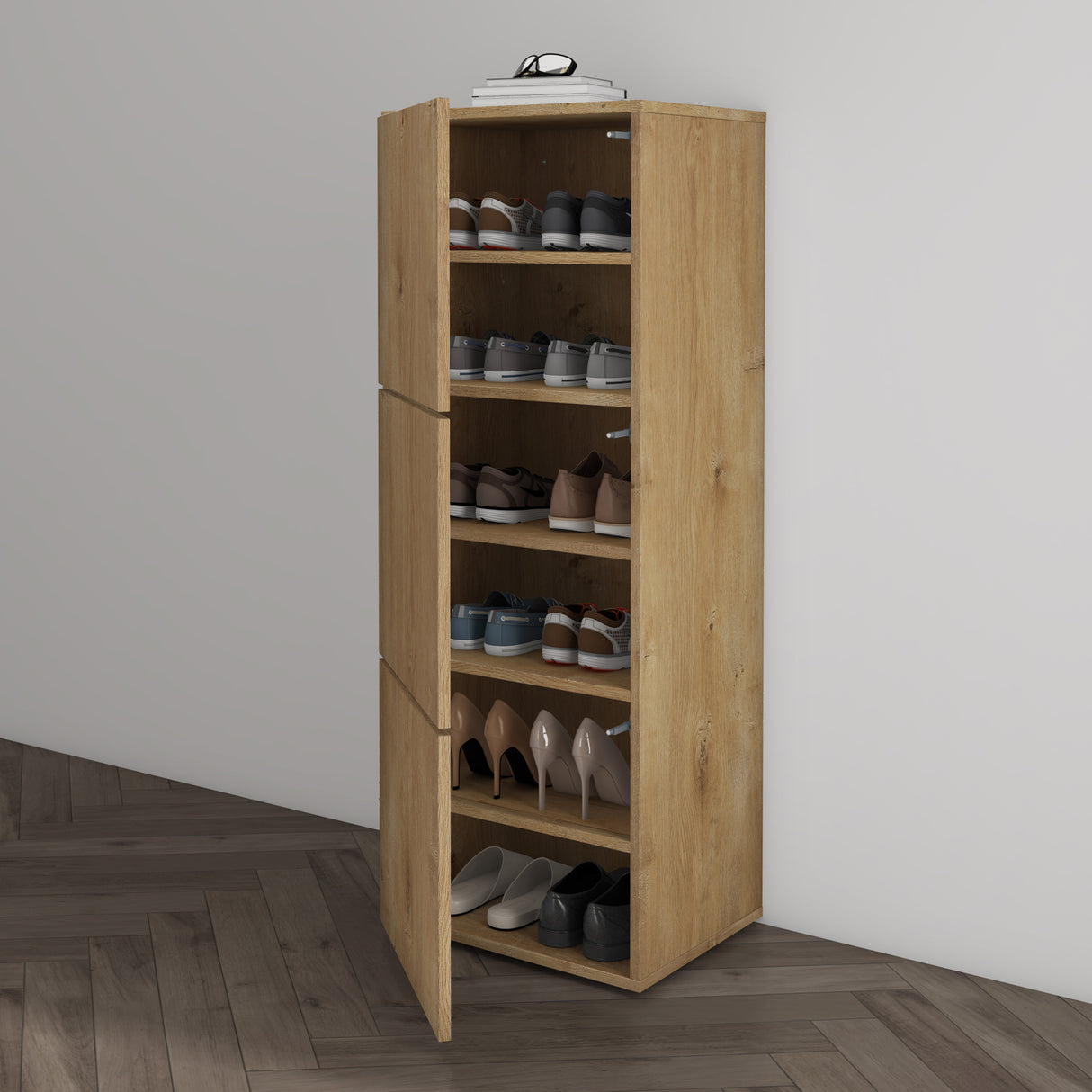 glasvilla zapatero cómoda de zapatos con 3 armarios BTH: 45x36x120 cm estante para zapatos muebles zapatero02