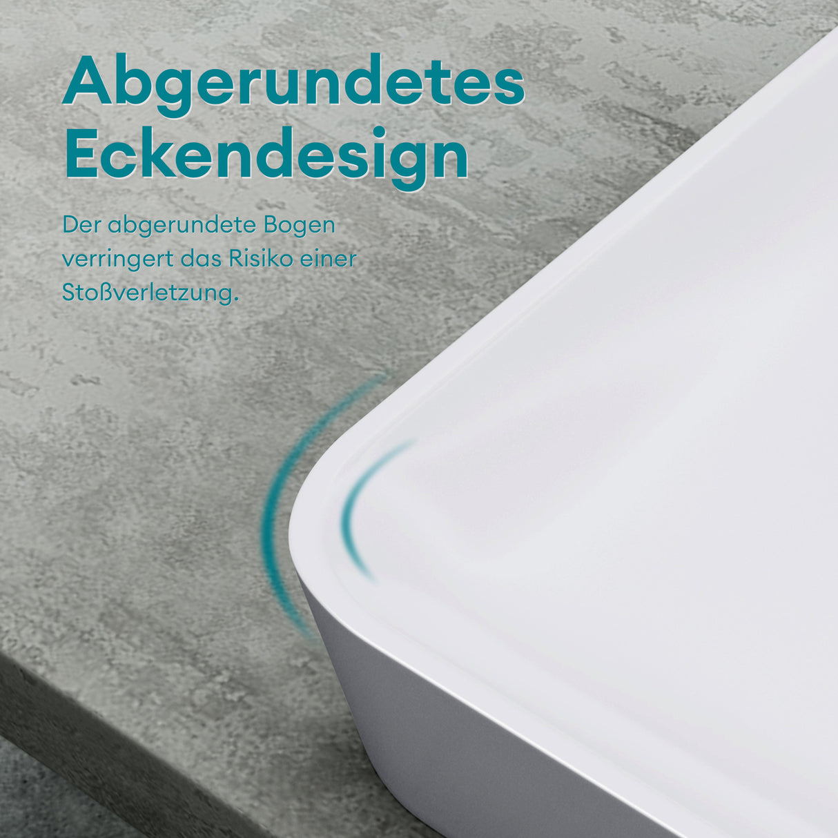 glasvilla Waschbecken Aufsatzwaschbecken aus Mineralguss Waschschale Waschtisch inkl. Standard DIN-Anschlüsse Col815