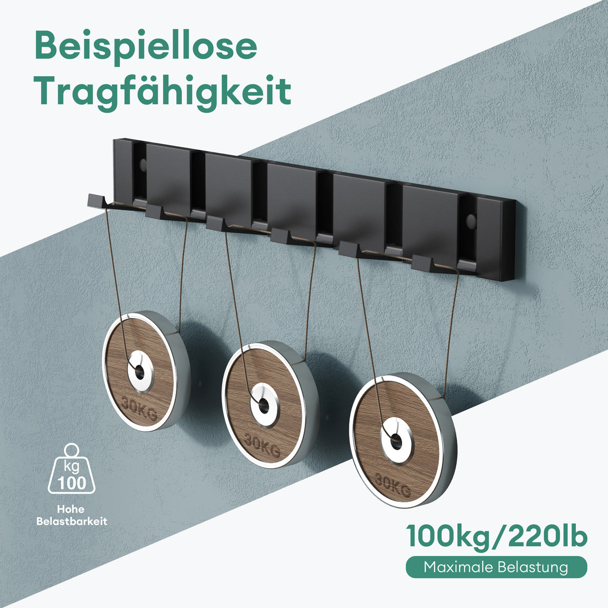 glasvilla Appendiabiti da Parete in Acciaio Inossidabile Ganci da Parete per Camera da Letto, Ingresso, Cucina, Stalo-04+05