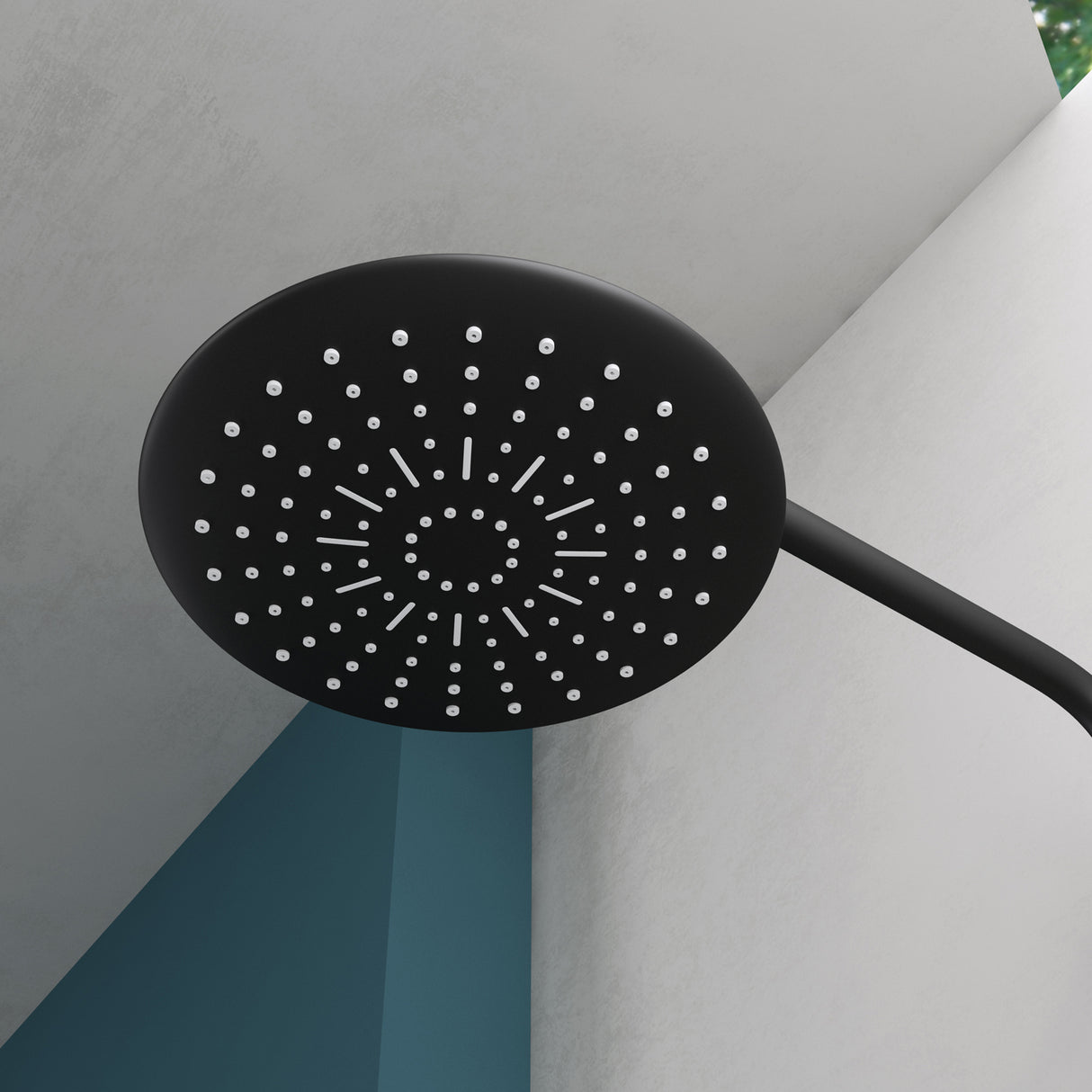 sistema de ducha glasvilla con ducha de mano y de cabeza, ducha de lluvia, grifería de ducha con juego de soporte de pared