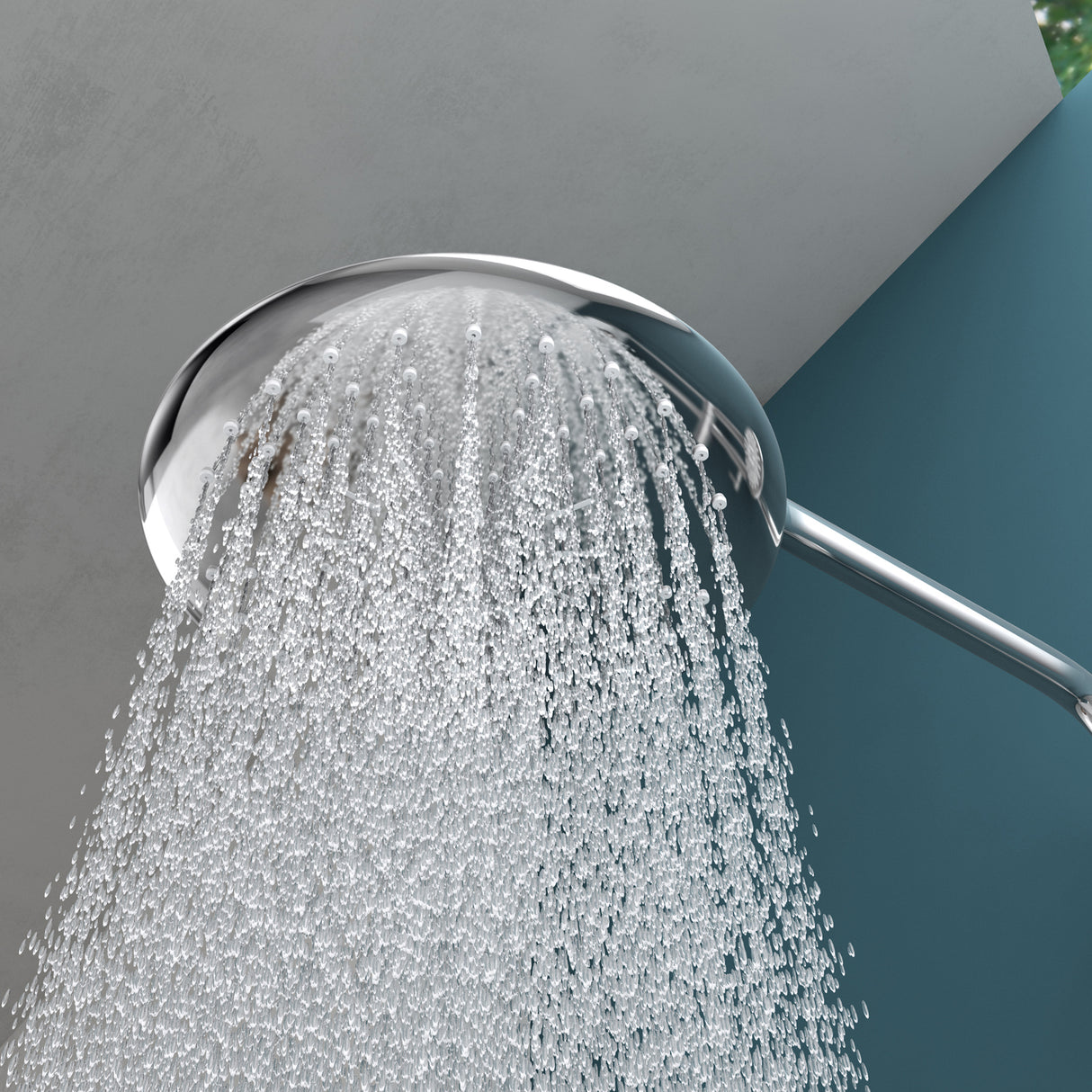 sistema de ducha glasvilla con ducha de mano y de cabeza, ducha de lluvia, grifería de ducha con juego de soporte de pared