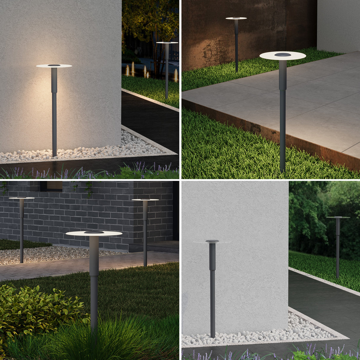 Luminaire extérieur glasvilla ⌀300xH804mm IP65 éclairage de chemin extérieur | Borne lumineuse pour jardin, lampadaire 3000K, lampe de jardin | Lampadaire d'extérieur 6W StellaeLights