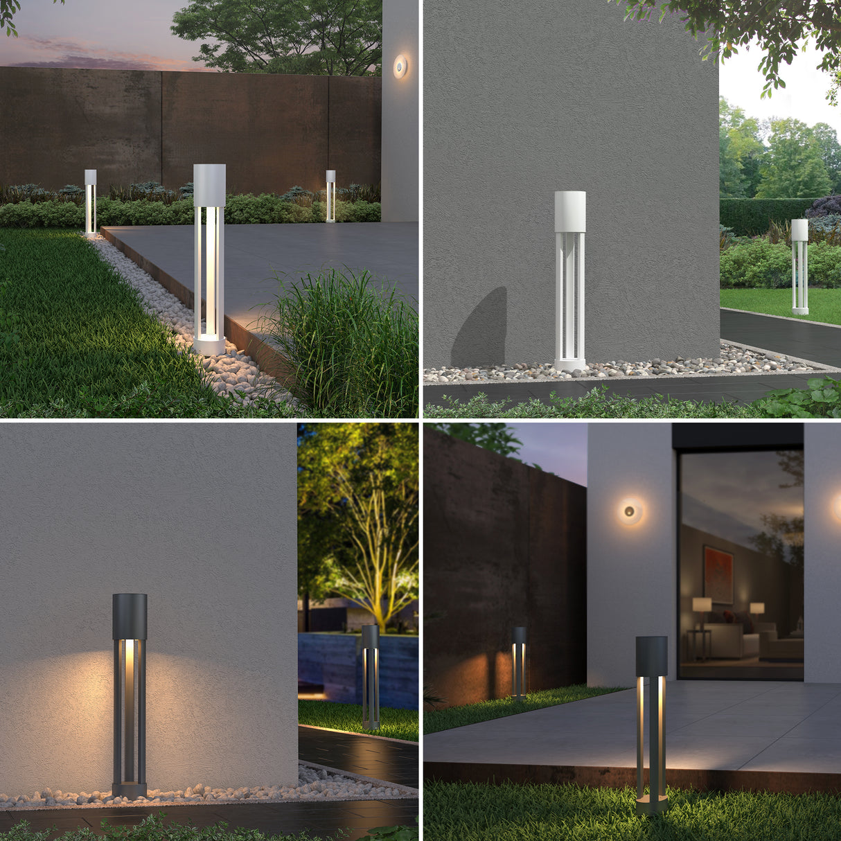 Luminaire extérieur glasvilla ⌀120xH700mm IP65 éclairage de chemin extérieur | Borne lumineuse pour jardin, lampadaire 3000K, lampe de jardin | Lampadaire d'extérieur 10W NeoForge