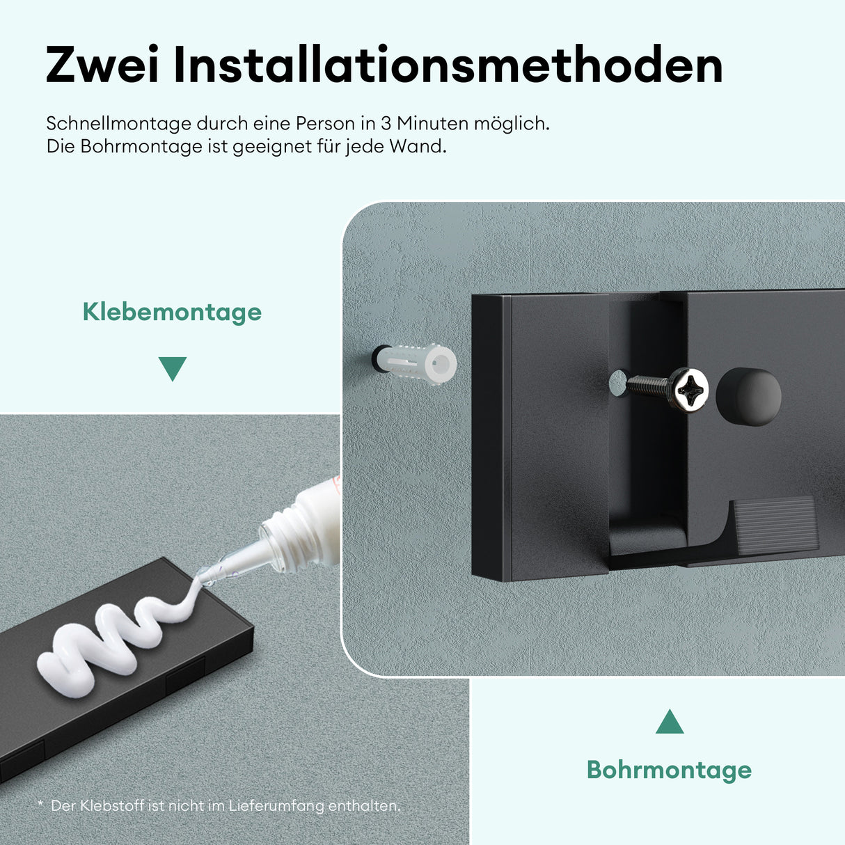 glasvilla Appendiabiti da Parete in Acciaio Inossidabile Ganci da Parete per Camera da Letto, Ingresso, Cucina, Stalo-04+05