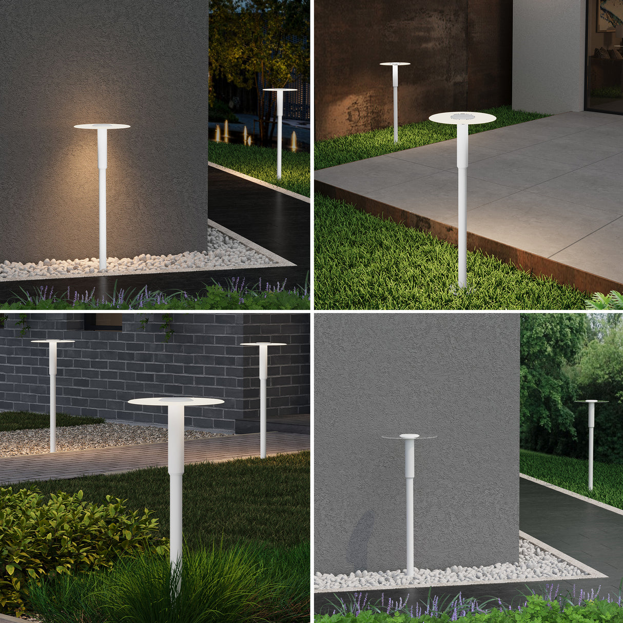 Luminaire extérieur glasvilla ⌀300xH804mm IP65 éclairage de chemin extérieur | Borne lumineuse pour jardin, lampadaire 3000K, lampe de jardin | Lampadaire d'extérieur 6W StellaeLights