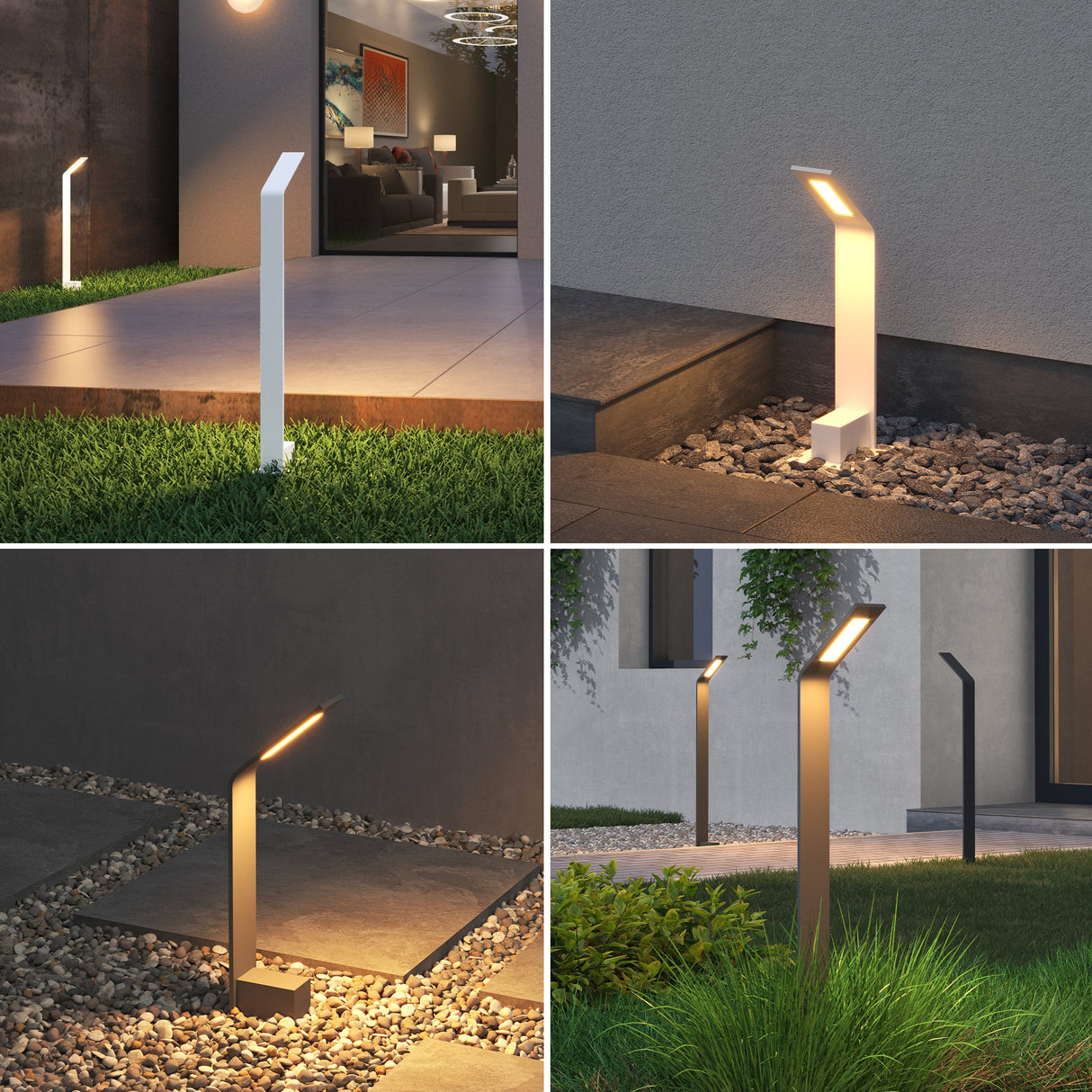 éclairage extérieur glasvilla IP65 éclairage de chemin extérieur | Borne lumineuse pour jardin, lampadaire 3000K, lampe de jardin | Lampe d'extérieur lampadaire 6W Scout
