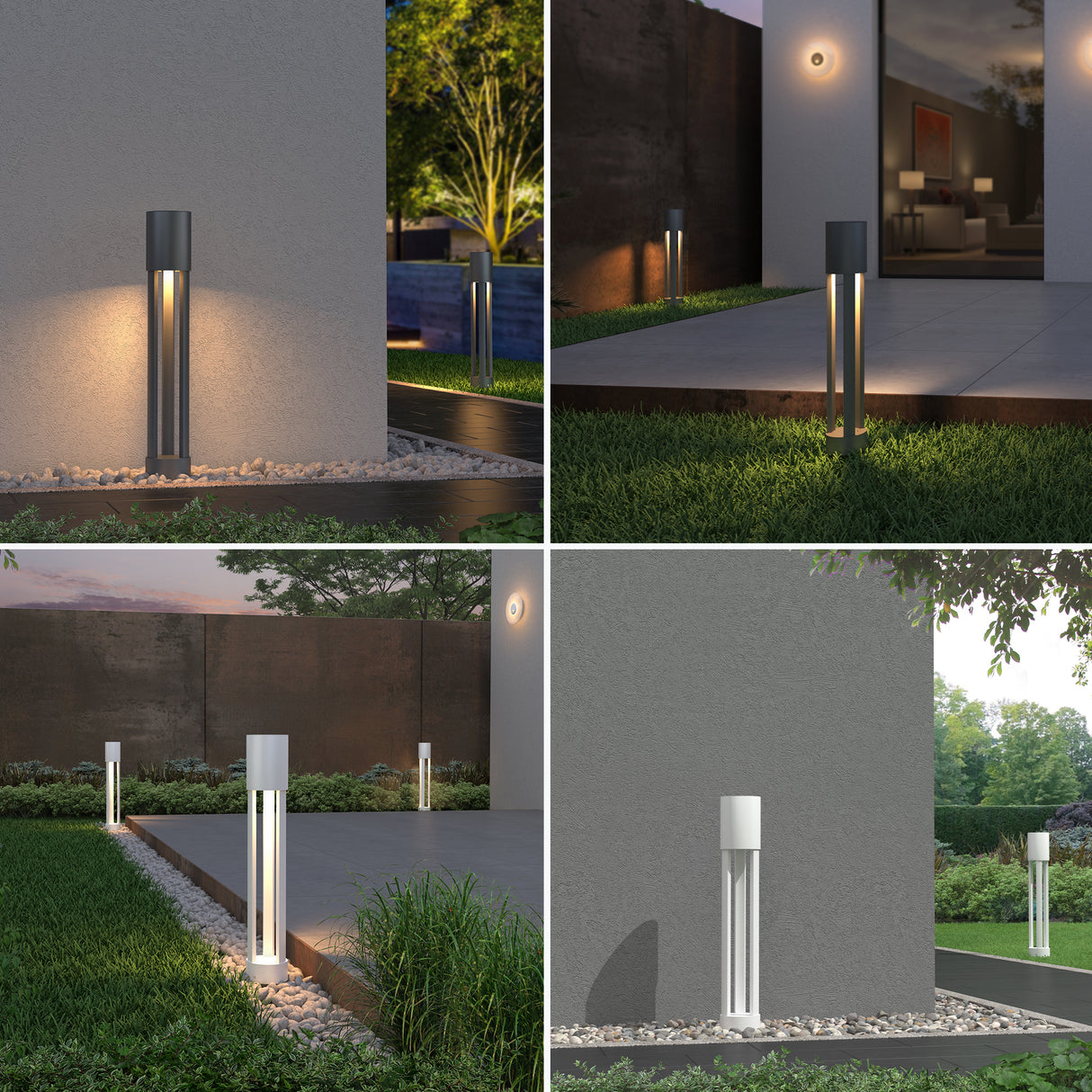 Luminaire extérieur glasvilla ⌀120xH700mm IP65 éclairage de chemin extérieur | Borne lumineuse pour jardin, lampadaire 3000K, lampe de jardin | Lampadaire d'extérieur 10W NeoForge
