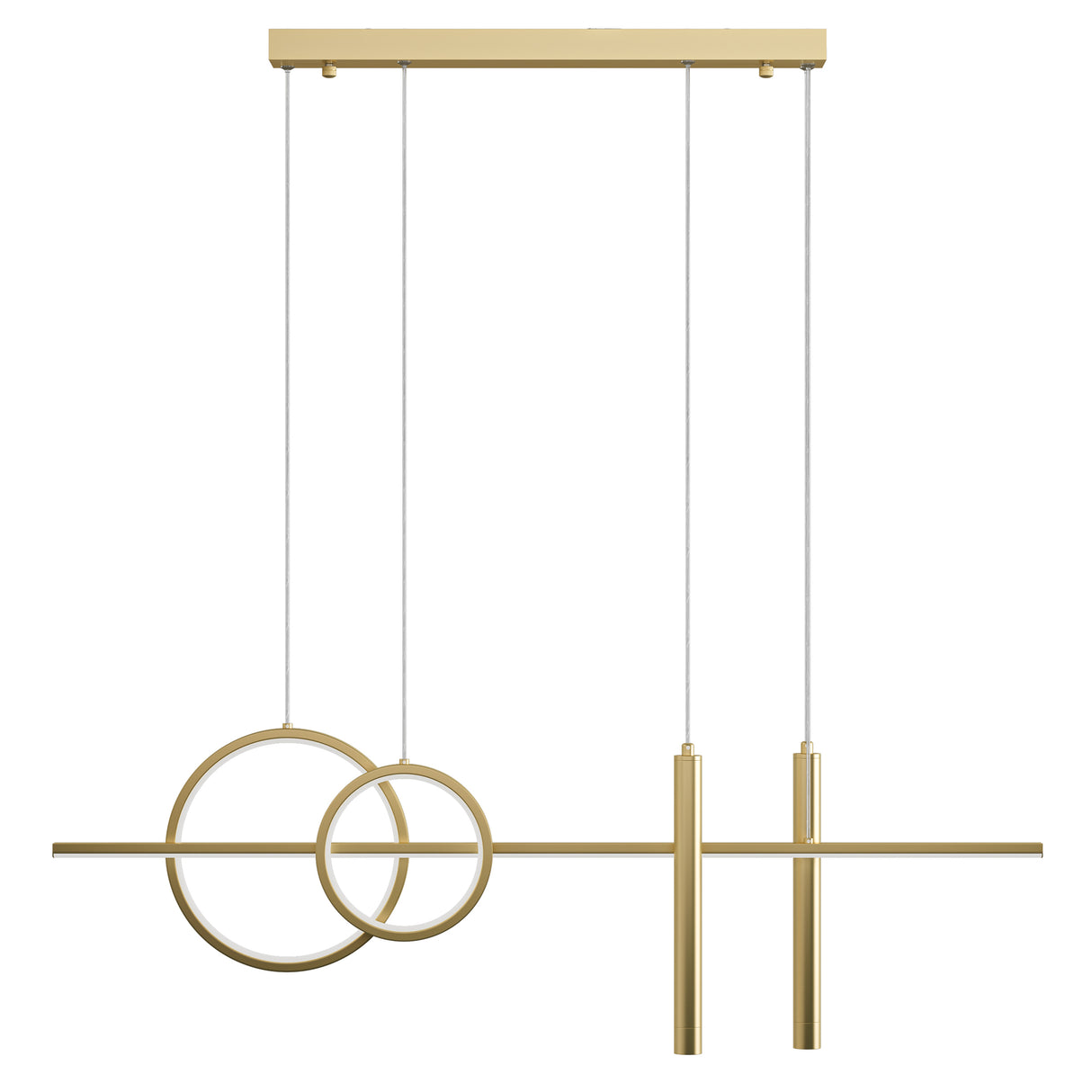 glasvilla Lampadario a Sospensione 38W, 100CM, Lampada da Soffitto a Sospensione 3000K/4000K/6000K con Cavo Regolabile per Camera da Letto e Soggiorno