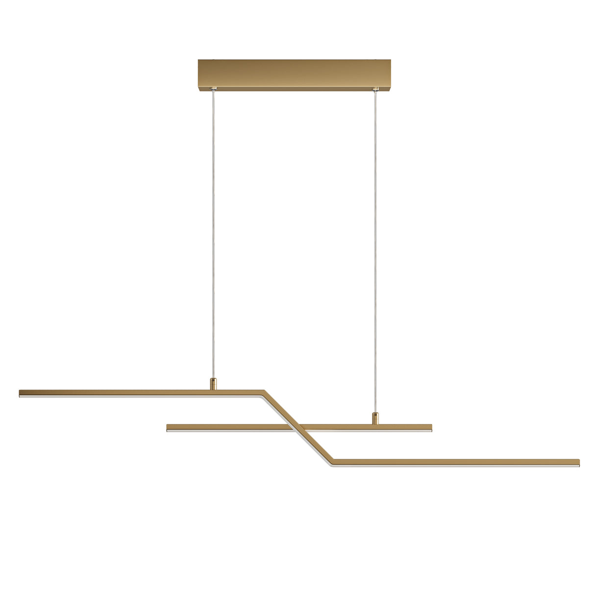 glasvilla Lámpara colgante 105cm LED Lámpara colgante Diseño lineal 3000K/4000K/6000K Cable ajustable 18W Lámpara colgante para comedor sala de estar dormitorio