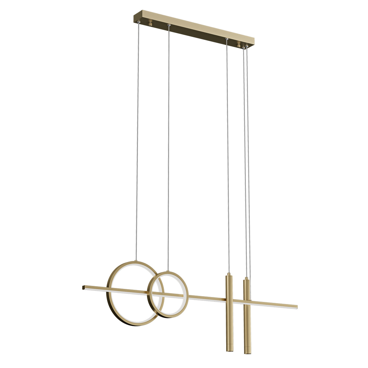 glasvilla Lampadario a Sospensione 38W, 100CM, Lampada da Soffitto a Sospensione 3000K/4000K/6000K con Cavo Regolabile per Camera da Letto e Soggiorno