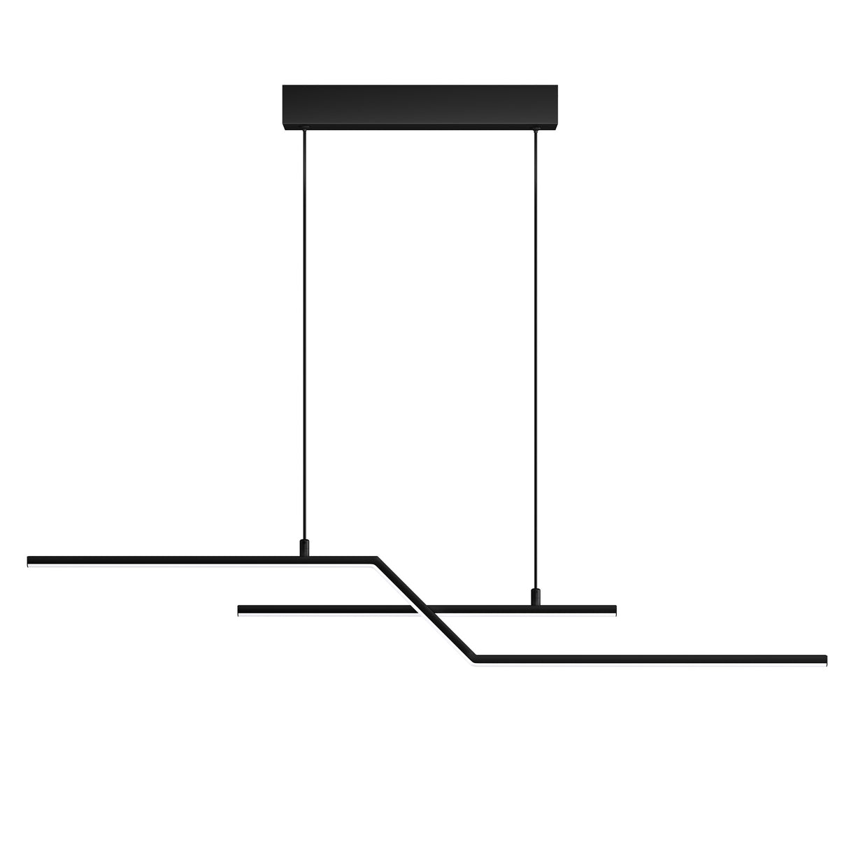 glasvilla Lámpara colgante 105cm LED Lámpara colgante Diseño lineal 3000K/4000K/6000K Cable ajustable 18W Lámpara colgante para comedor sala de estar dormitorio