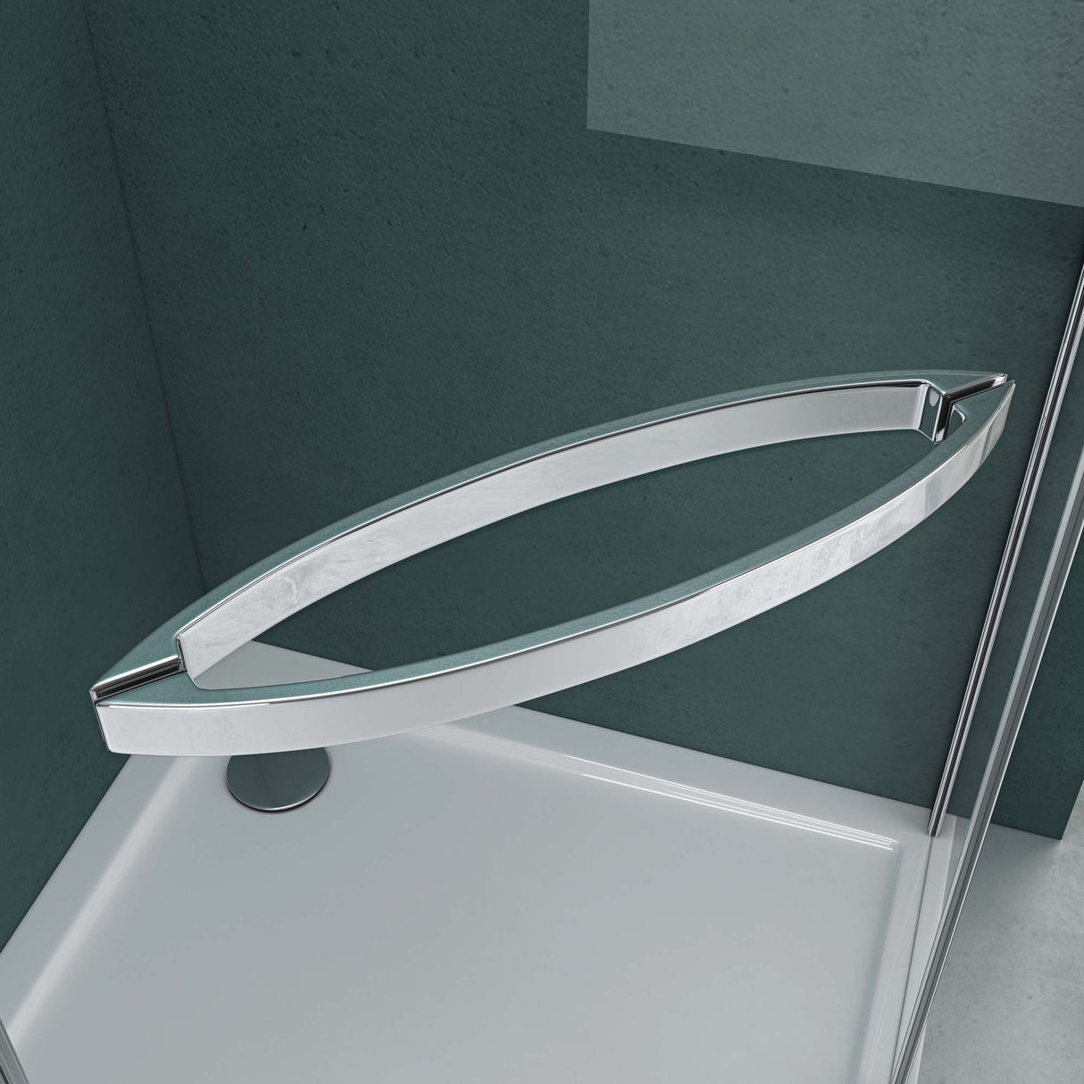 Cabine de douche pentagonale Glasvilla avec receveur, paroi de douche, verre véritable, installation au niveau du sol possible, paroi de douche en verre trempé de sécurité de 8 mm Ravenna08