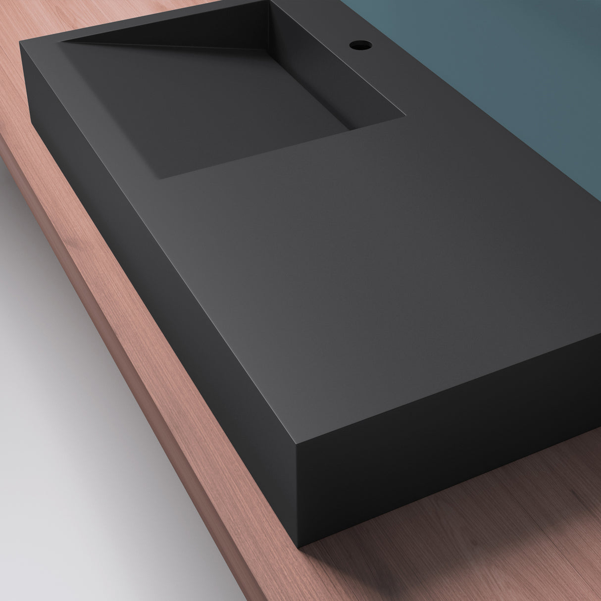 glasvilla Waschbecken Hängewaschbecken Aufsatzwaschbecken Mineralguss rechteckige Form Col11