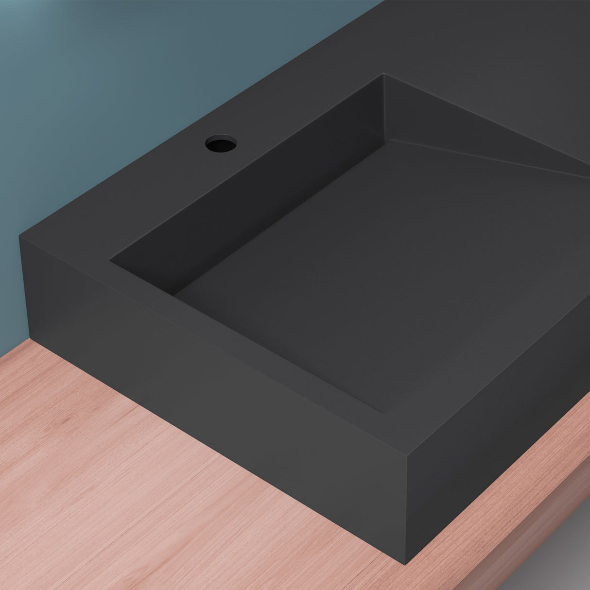 glasvilla Waschbecken Hängewaschbecken Aufsatzwaschbecken Mineralguss rechteckige Form Col11