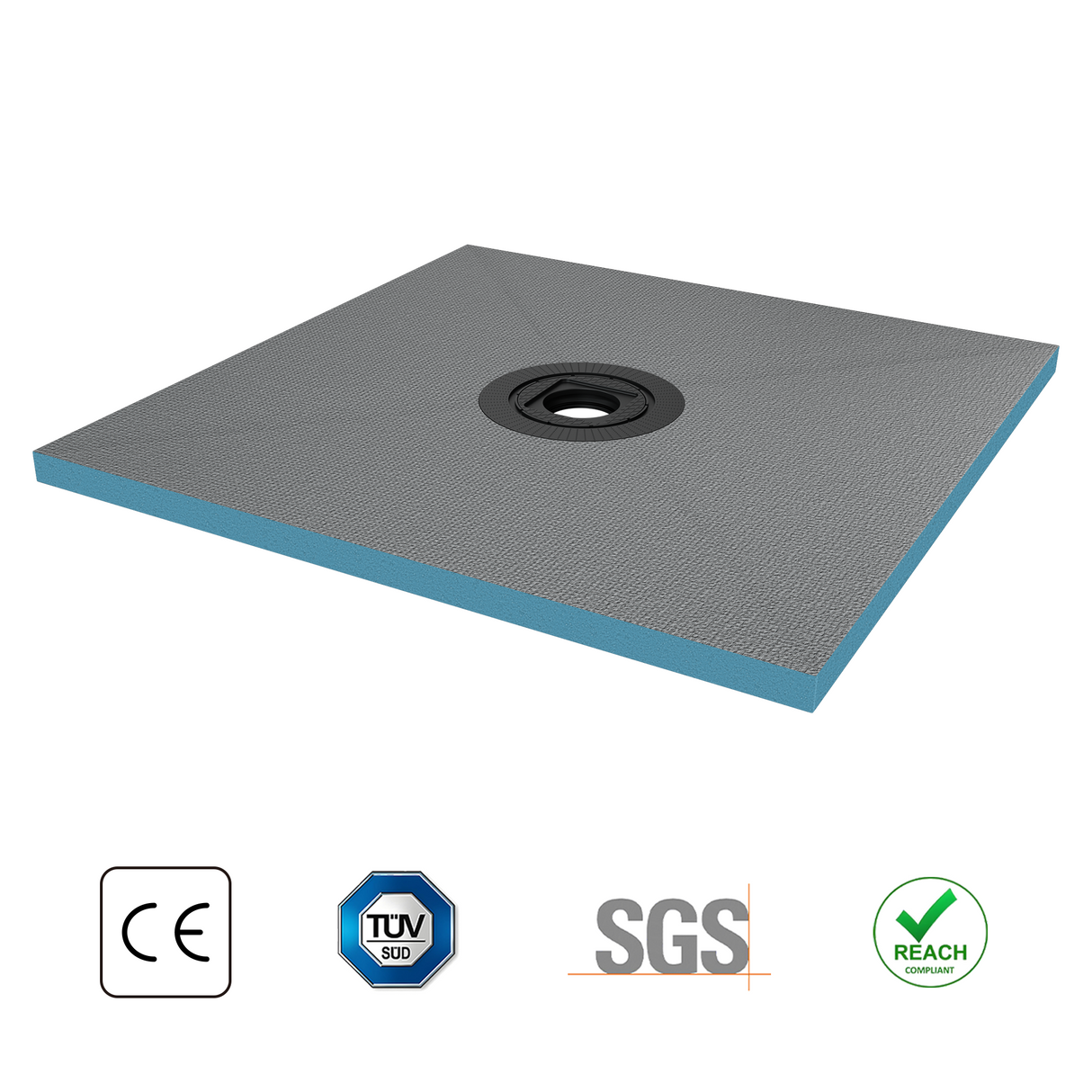 glasvilla Piatto Doccia da Piastrellare in Rigida Polistirene, Piatto Doccia Pronto da Piastrellare per Bagno, Tagliabile Dimensione XPS