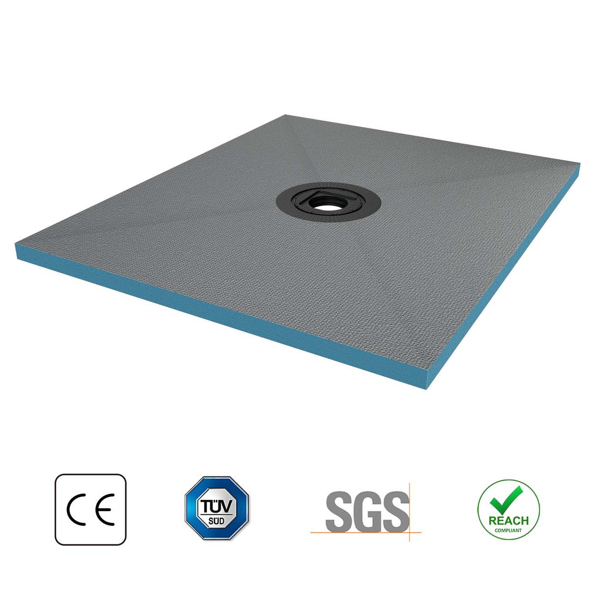 glasvilla Piatto Doccia da Piastrellare in Rigida Polistirene, Piatto Doccia Pronto da Piastrellare per Bagno, Tagliabile Dimensione XPS