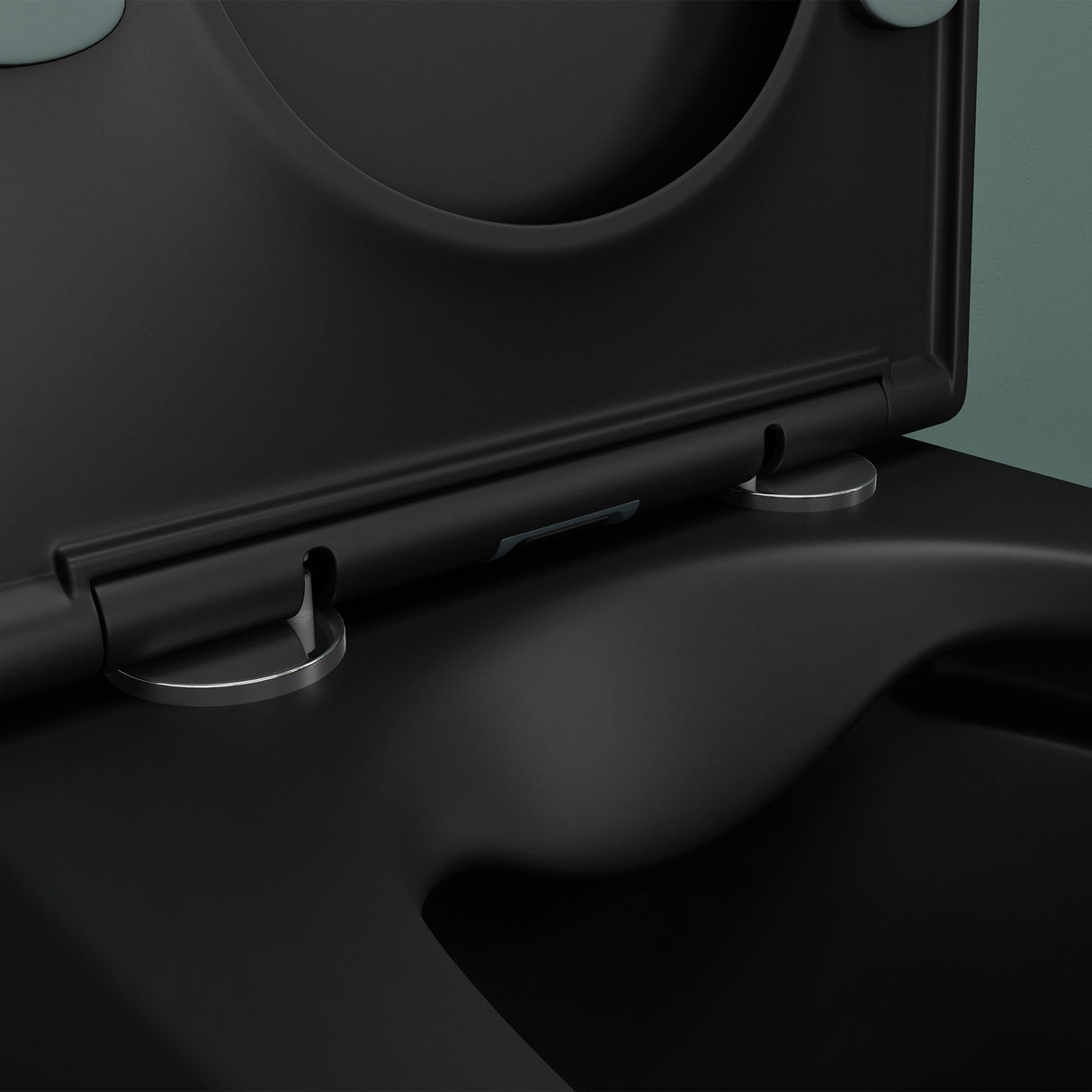 glasvilla Spülrandlos Wand WC schwarz Hänge WC + WC Sitz (mit Softclose) A112 NEU!!!