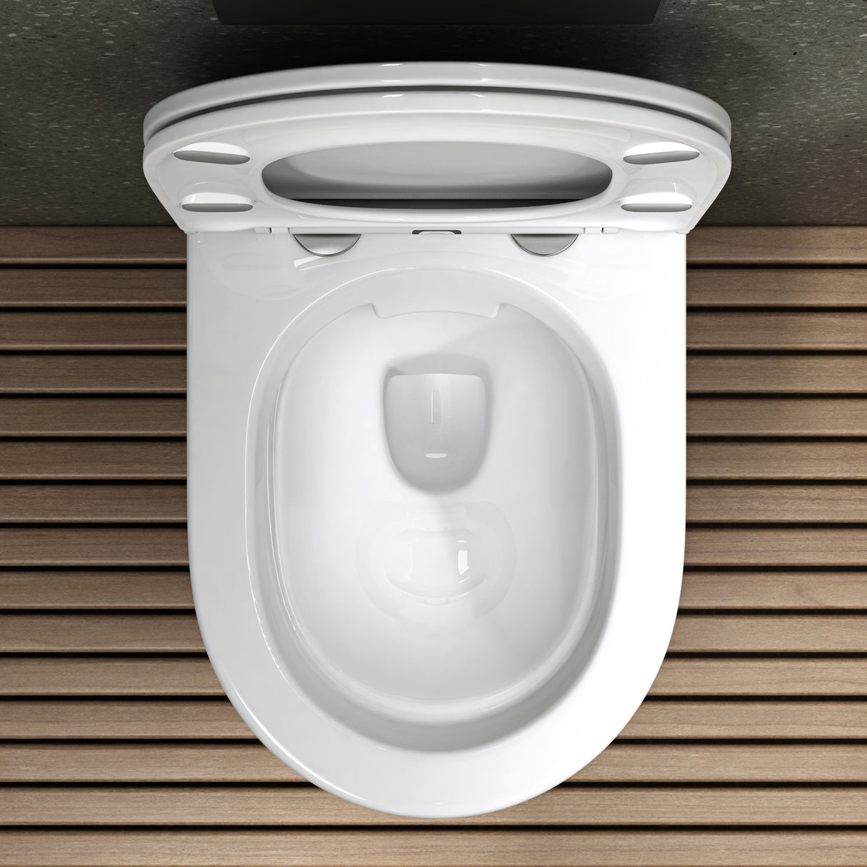 glasvilla Wand WC spülrandlos Schwarz Hänge WC spülrandlos Toilette WC mit Sitz Softclose