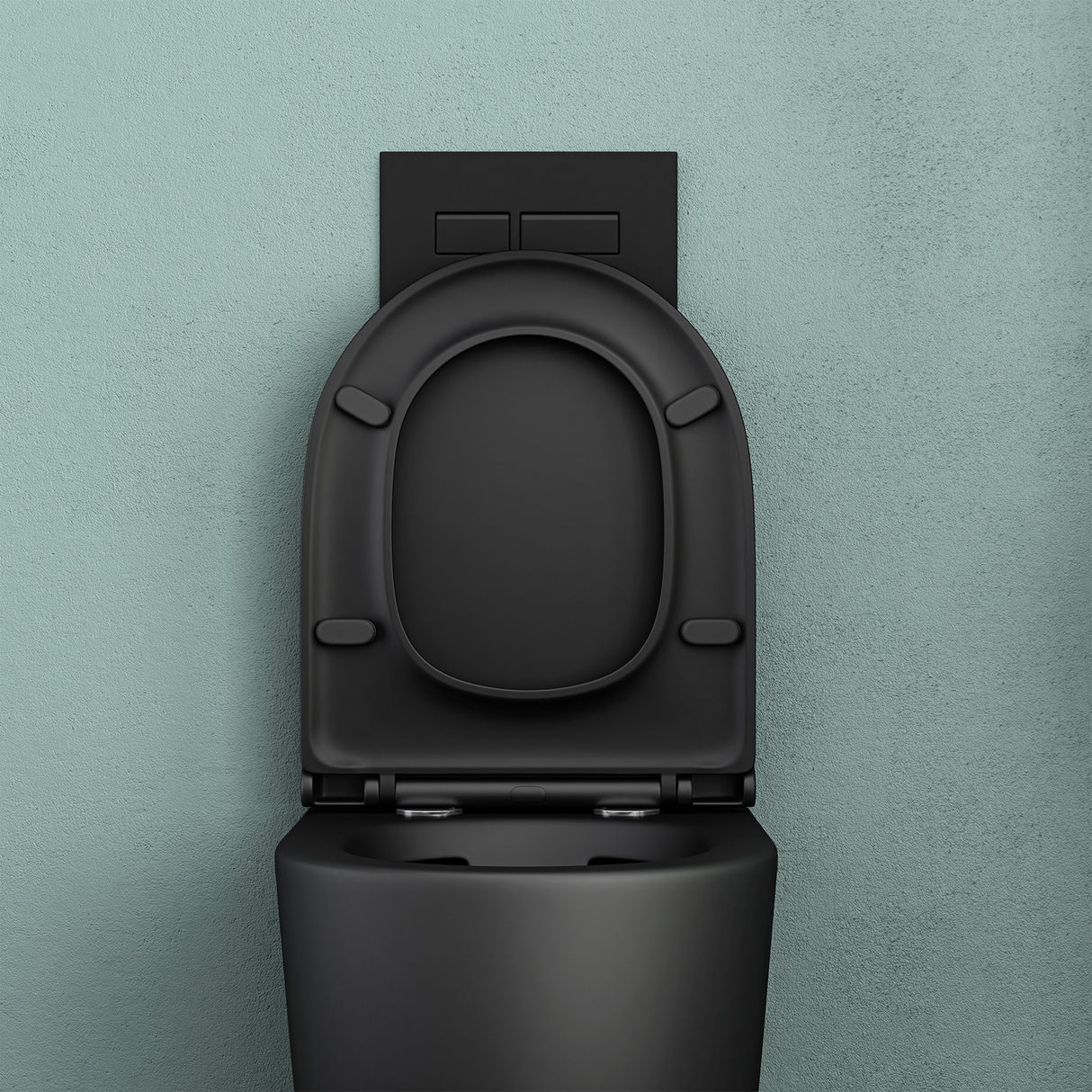 glasvilla Wand WC spülrandlos Schwarz Hänge WC spülrandlos Toilette WC mit Sitz Softclose