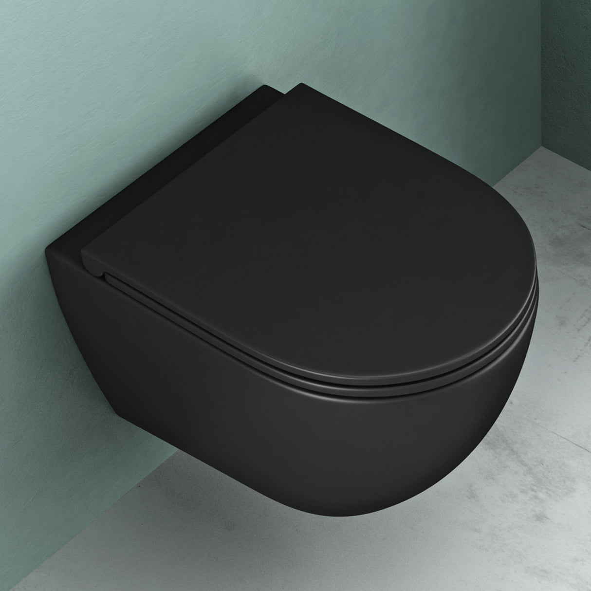 glasvilla Sanitari Bagno Sospeso in Ceramica WC Sospeso senza Brida con Chiusura di Soft Close