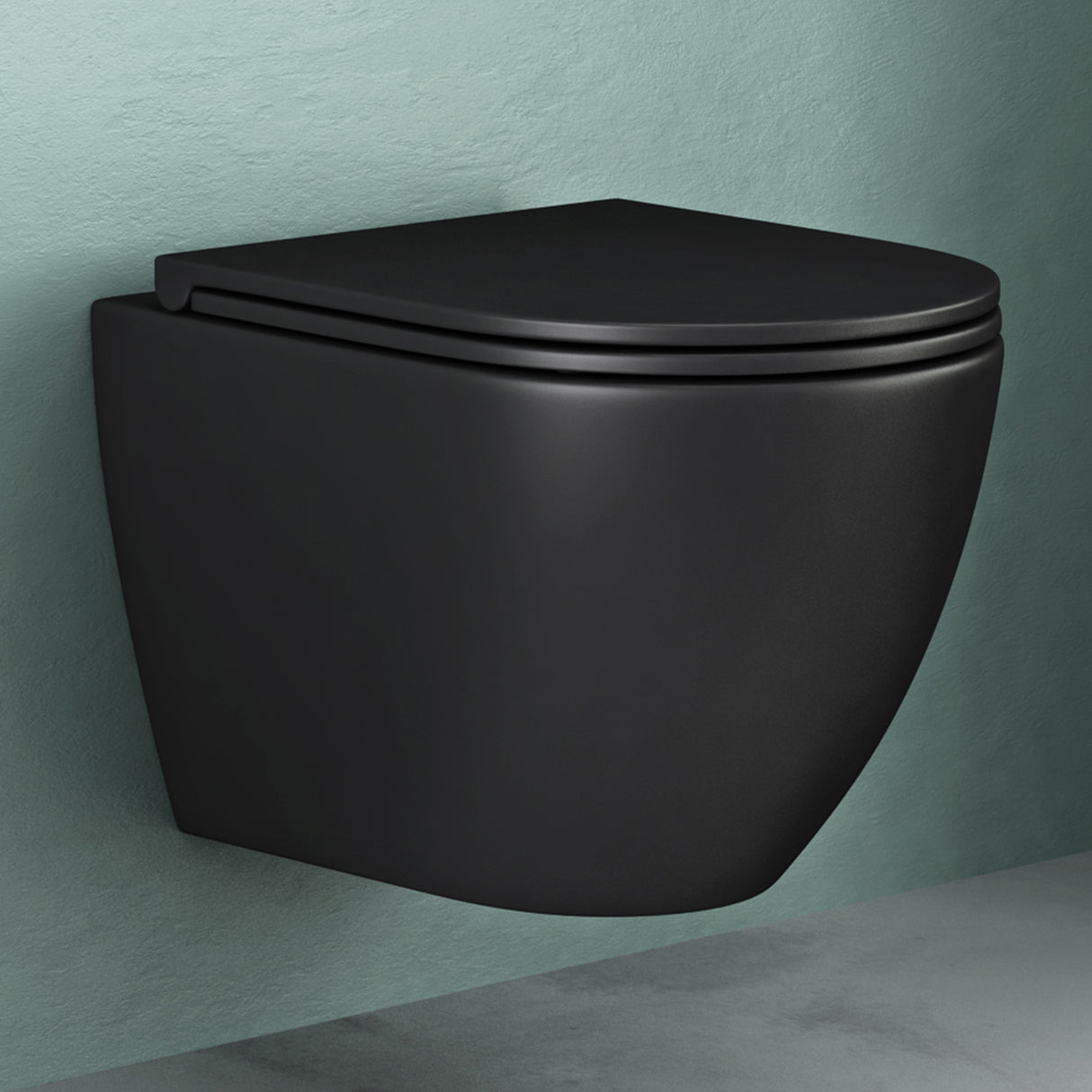 glasvilla Sanitari Bagno Sospeso in Ceramica WC Sospeso senza Brida con Chiusura di Soft Close