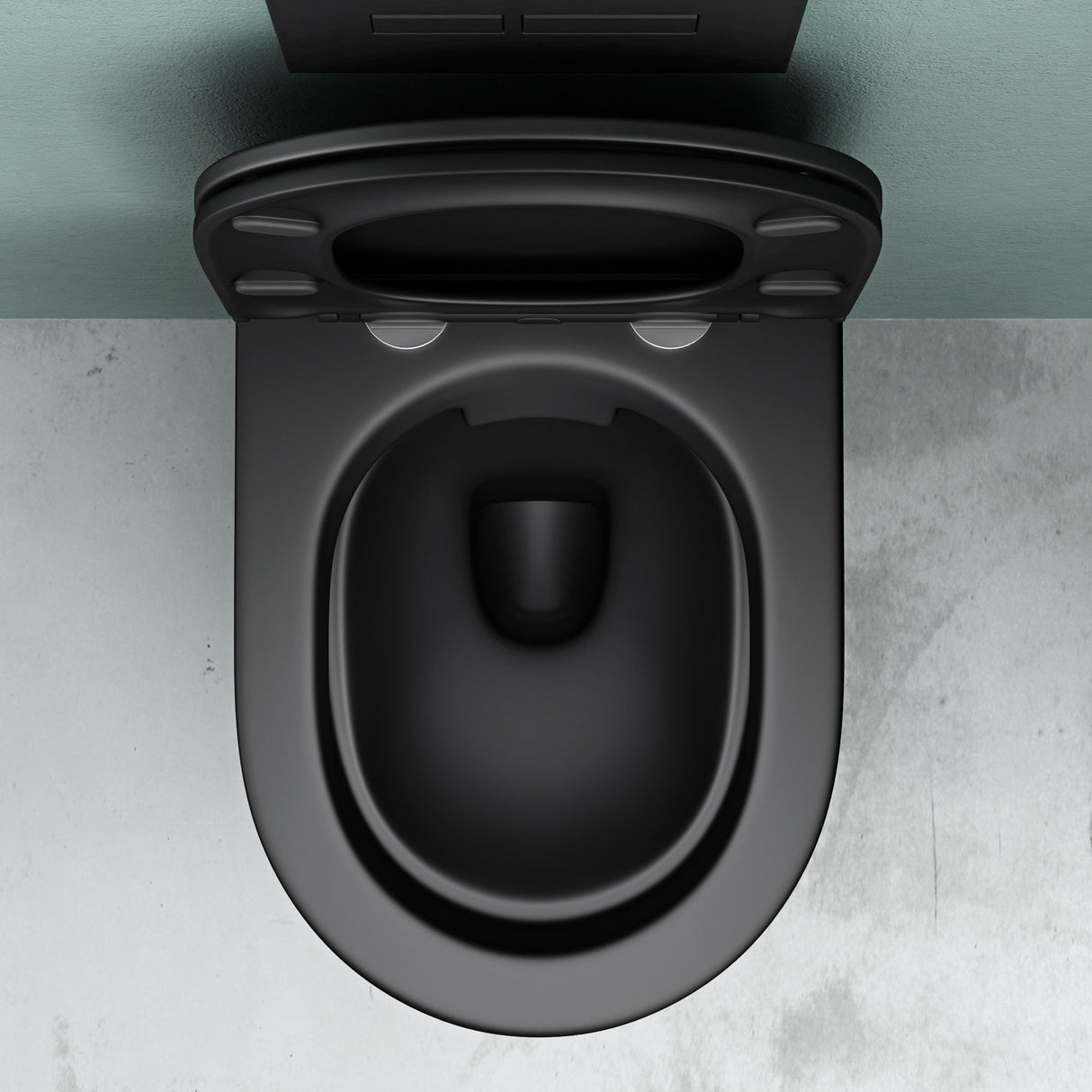 glasvilla Wand WC spülrandlos Schwarz Hänge WC spülrandlos Toilette WC mit Sitz Softclose