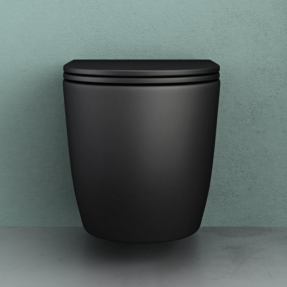 glasvilla Wand WC spülrandlos Schwarz Hänge WC spülrandlos Toilette WC mit Sitz Softclose