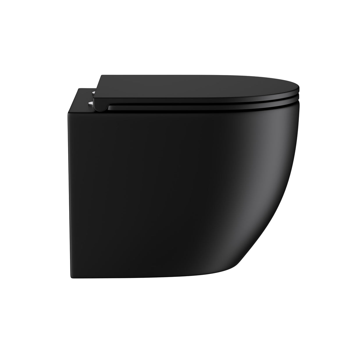 glasvilla Wand WC spülrandlos Schwarz Hänge WC spülrandlos Toilette WC mit Sitz Softclose