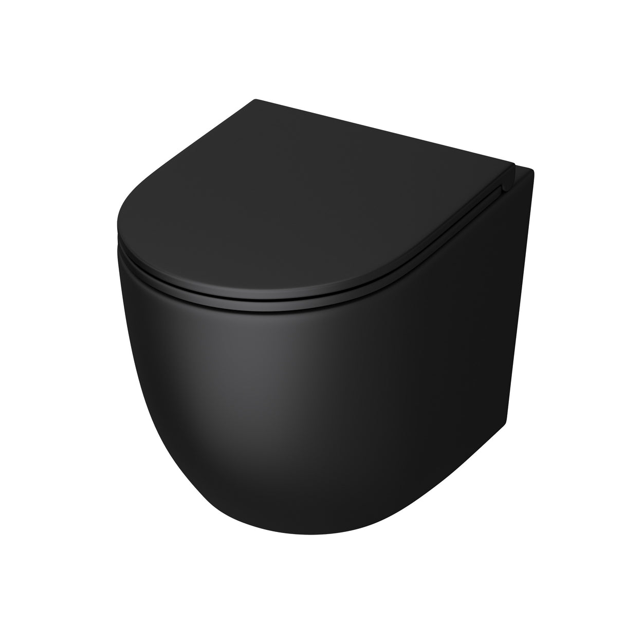 glasvilla Wand WC spülrandlos Schwarz Hänge WC spülrandlos Toilette WC mit Sitz Softclose