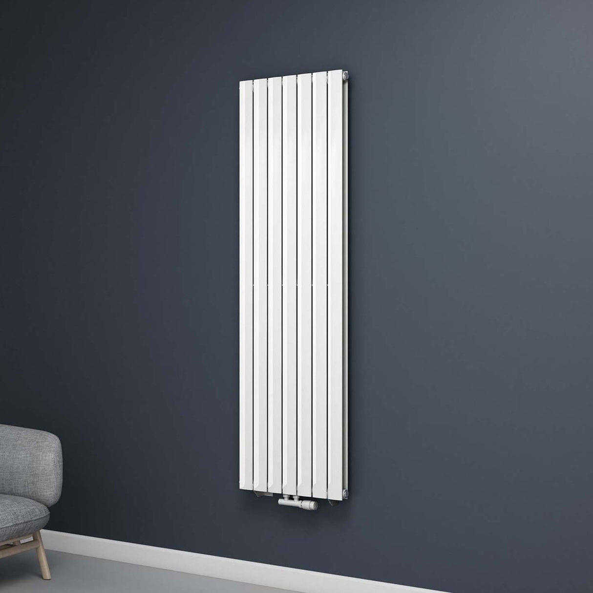 glasvilla Badheizkörper flach Mittelanschluss und Seitenanschluss Paneelheizkörper Badheizung Einlagig aus Stahl FV