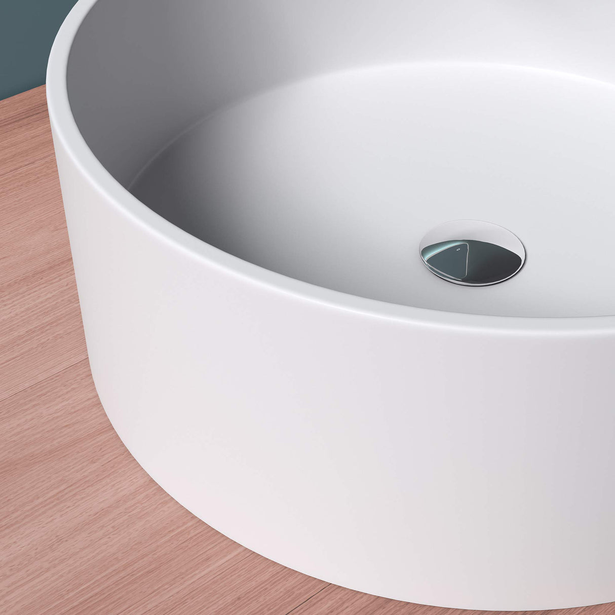 glasvilla 40x40x15cm Waschbecken rund Col804 Aufsatzwaschbecken ohne Hahnloch und Überlauf