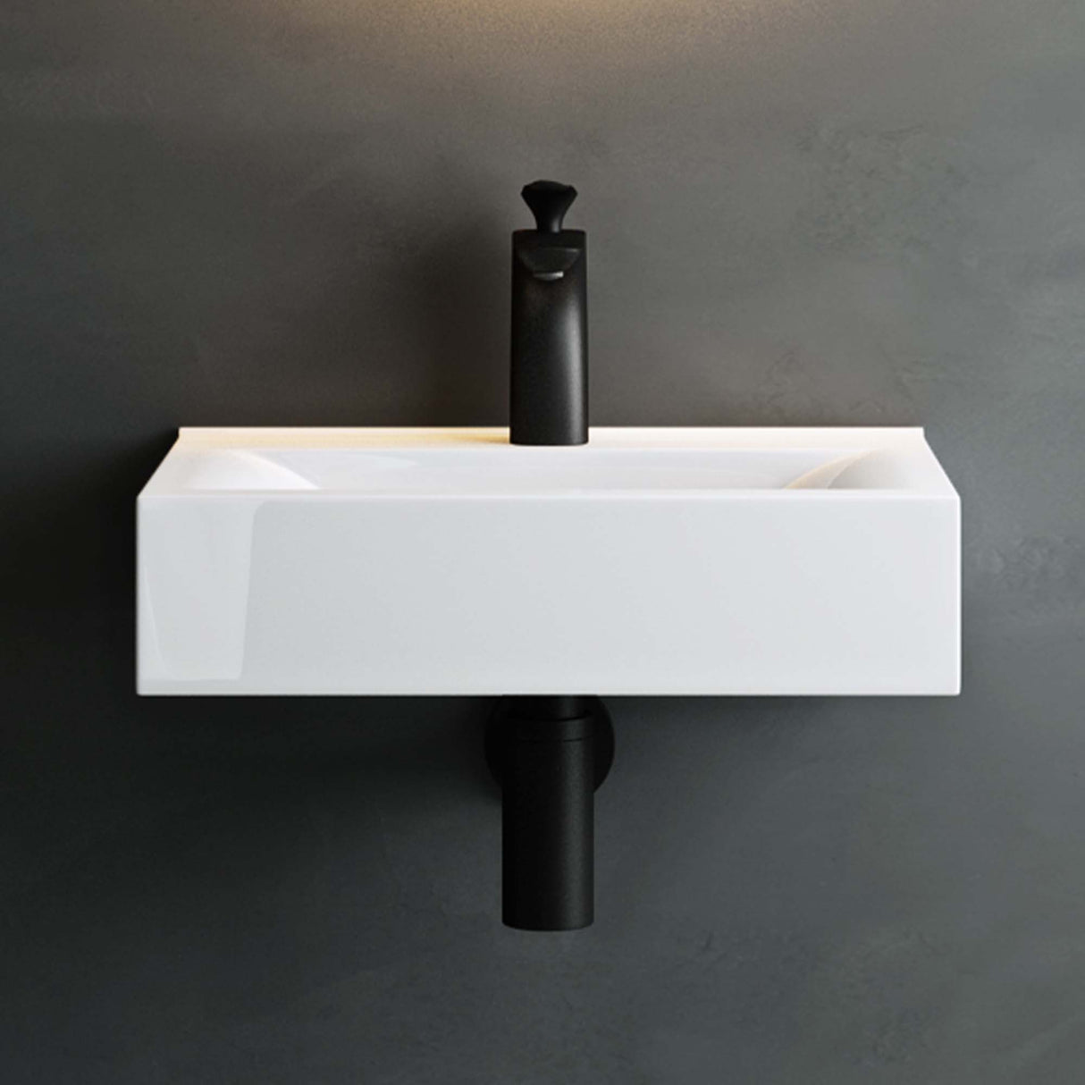 glasvilla Waschbecken Aufsatzwaschbecken, BTH: 45x30,5x10,5cm, in weiß, aus Keramik, eckig, mit Nano-Beschichtung/Lotus-Effekt Brüssel118c