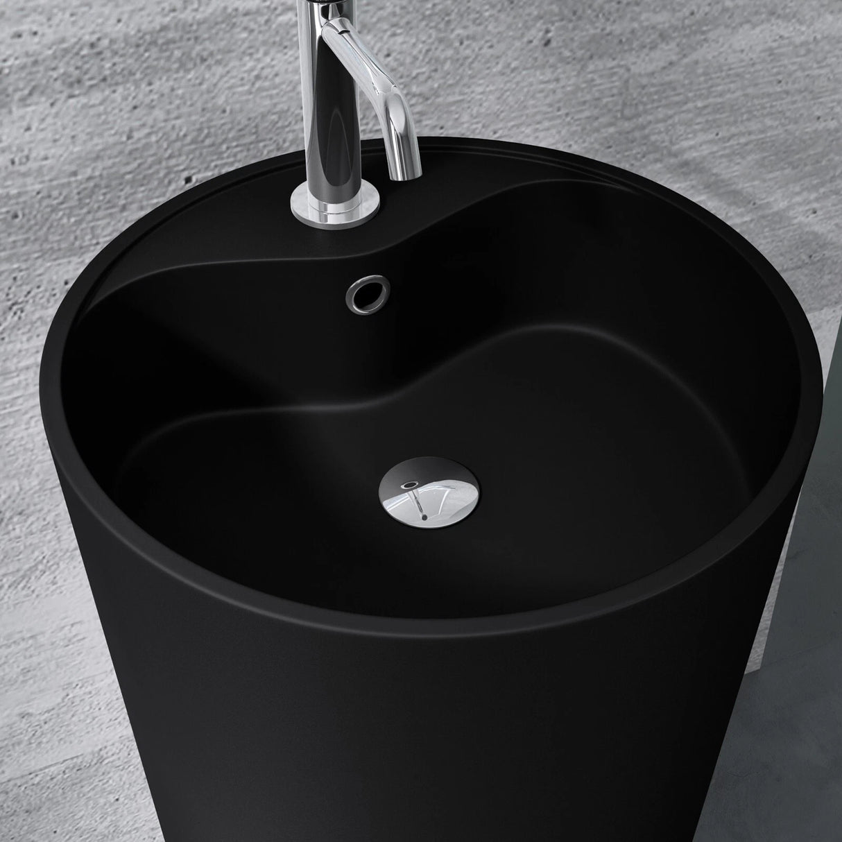 glasvilla Design Standwaschbecken aus Mineralguss Waschbecken Standwaschtisch Waschtisch Waschplatz Col35