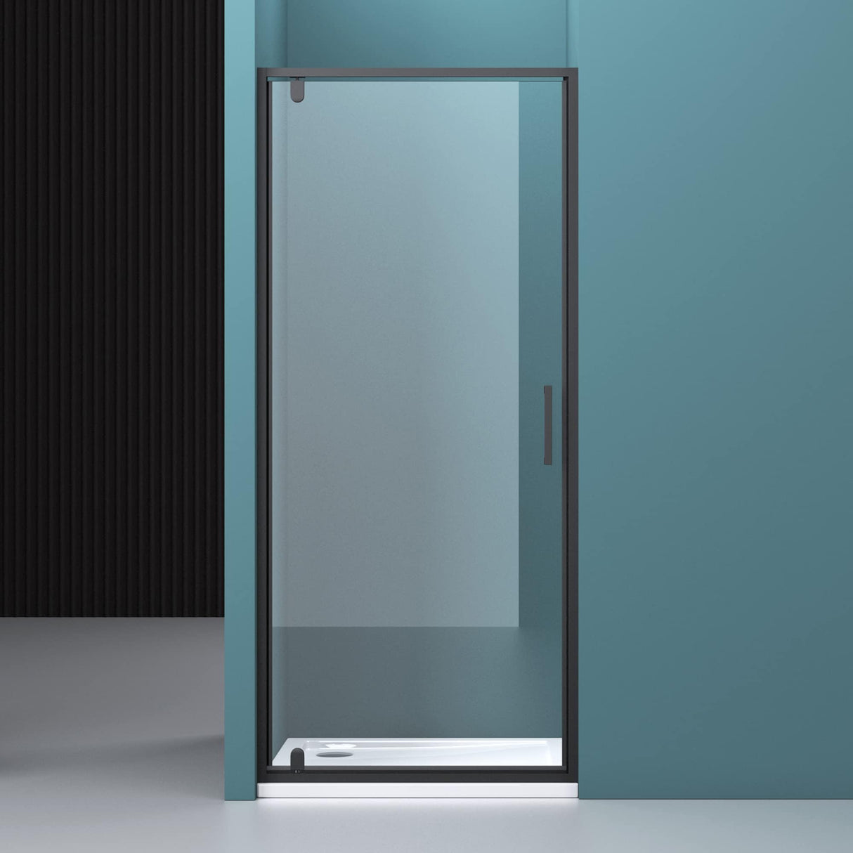 glasvilla Box Doccia a Nicchia in Vetro Trasparente 8mm Box Doccia con Porta Girevole Cabina Doccia in Vetro di Sicurezza ESG con Rivestimento Nano Teramo61K