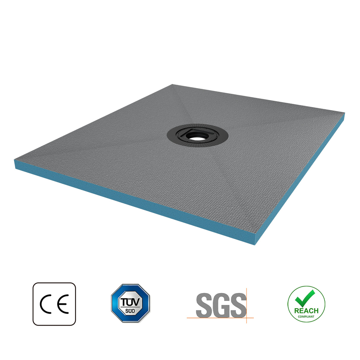 glasvilla Piatto Doccia da Piastrellare in Rigida Polistirene, Piatto Doccia Pronto da Piastrellare per Bagno, Tagliabile Dimensione XPS