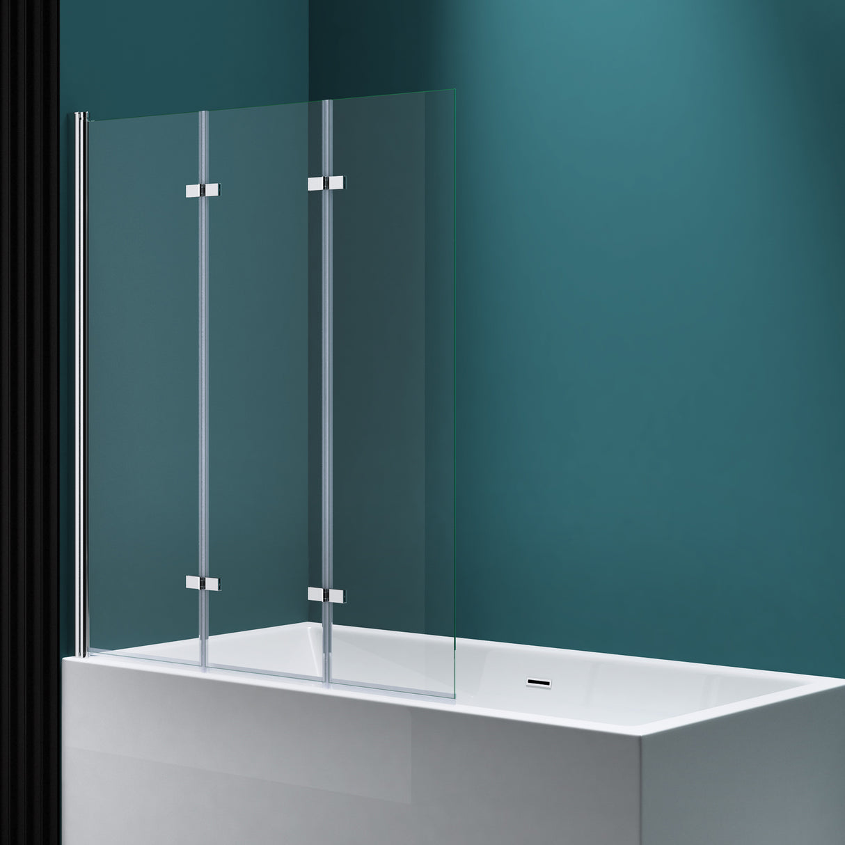 glasvilla Duschwand para bañera pared de bañera mampara de bañera 6mm vidrio de seguridad con sellado NANO accesorio de bañera separación de bañera Cortona116