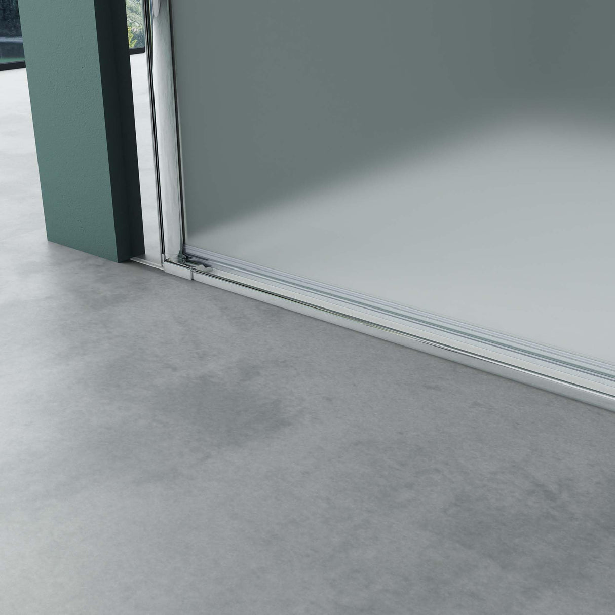 Porte de douche Glasvilla, porte de niche, cabine de douche, porte battante 180°, porte double, revêtement nano ESG 6 mm, verre clair/satiné, rayé/entièrement satiné avec mécanisme de levage et d'abaissement, Teramo24VS