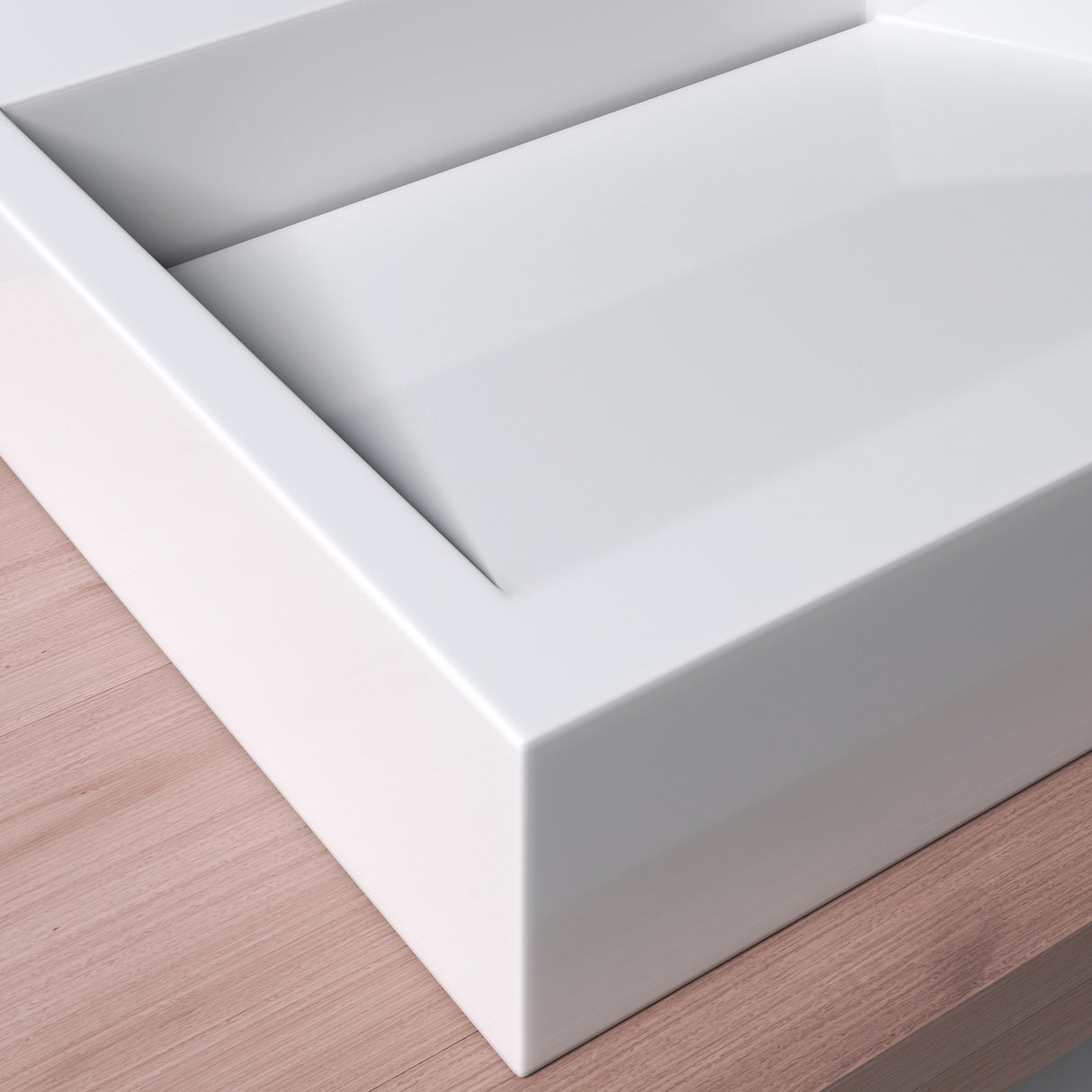 glasvilla Waschbecken Hängewaschbecken Aufsatzwaschbecken Mineralguss rechteckige Form Col11