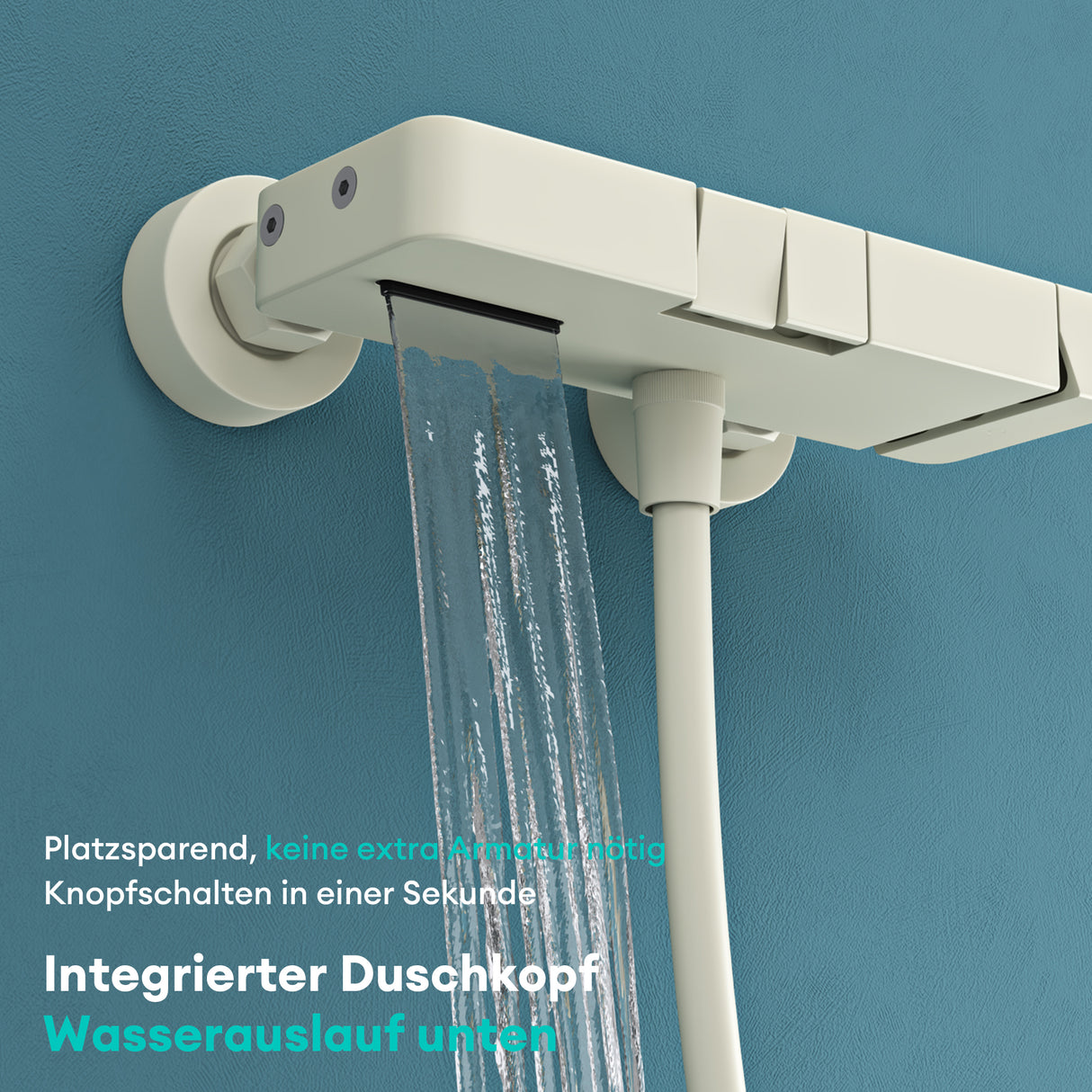 glasvilla Soffione Doccia con 3 Modalità Doccino per Doccia Regolabile in Altezza con Tubo Flessibile, Telefono Doccia Universale Facile da Installare Duschsystem10