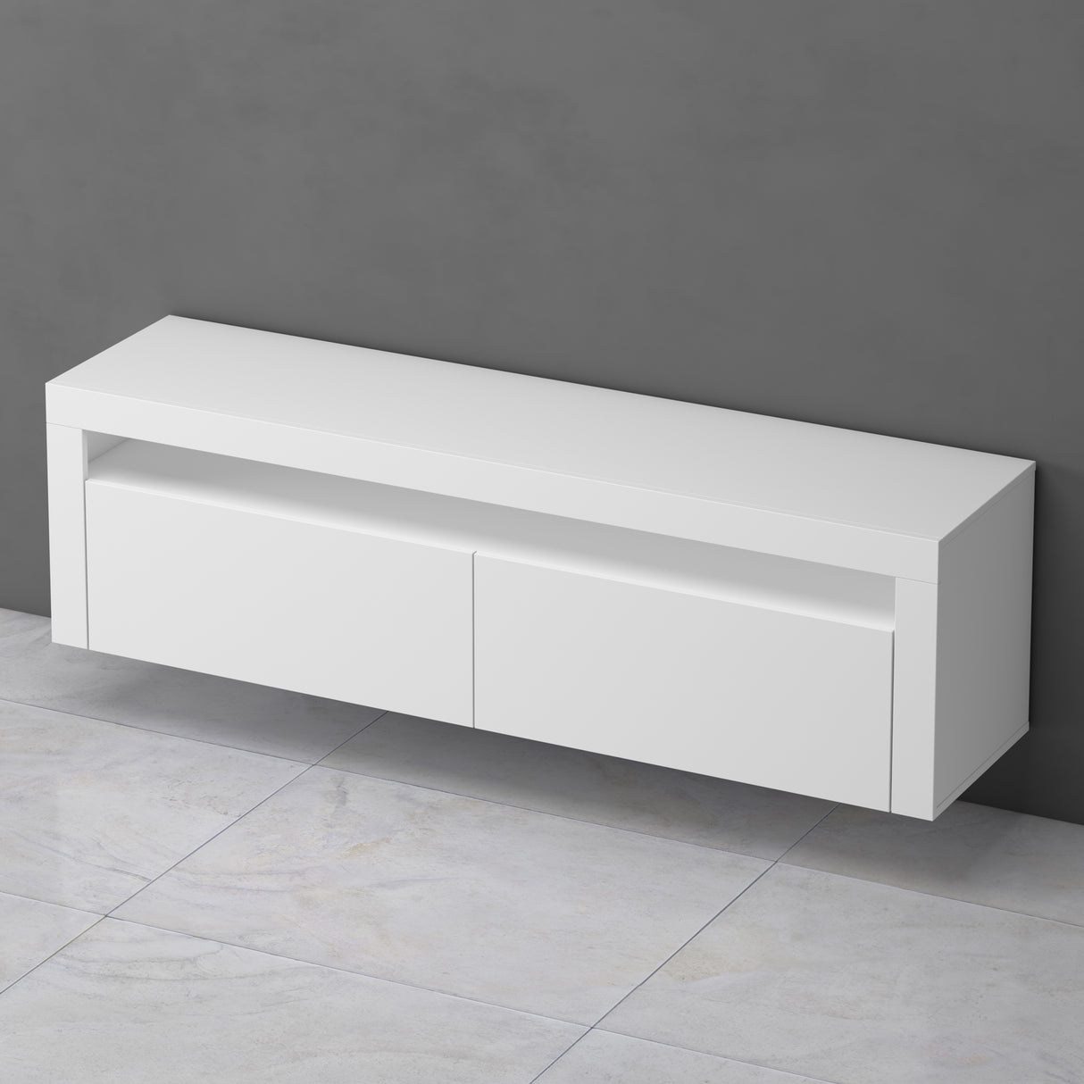 glasvilla mueble de televisión TV Schrank Lowboard Hängeschrank 2 puertas con Soft-Close mesa de televisión para sala de estar BTH: 160x40x46 cm Fernsehschrank01